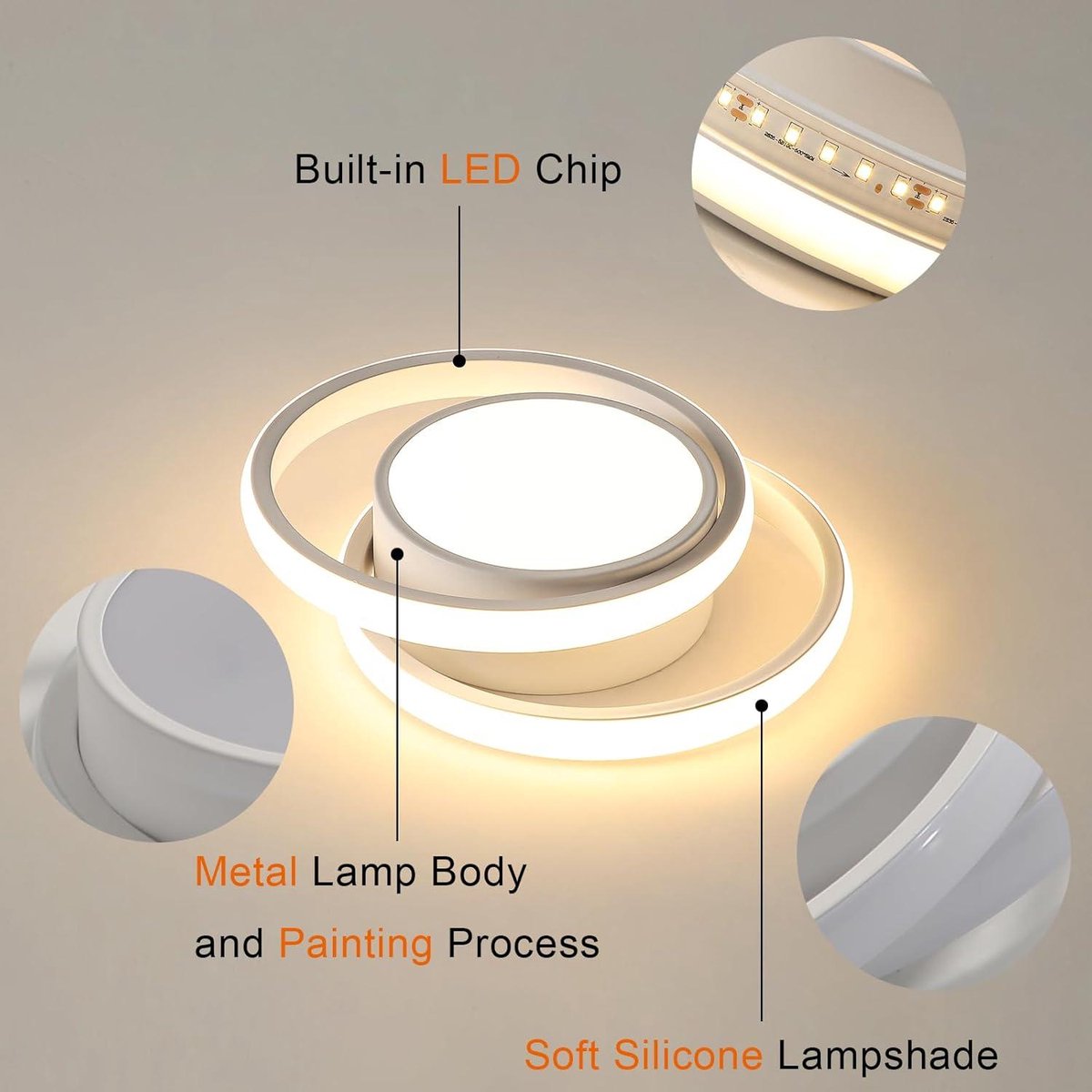 Bathroom Ceiling Light - Bathroom Lamp Ceiling LED Ceiling Light Round Warm White 3000K 32W 2350LM Modern LED Ceiling Light for Hallway Kitchen Bedroom Living Room