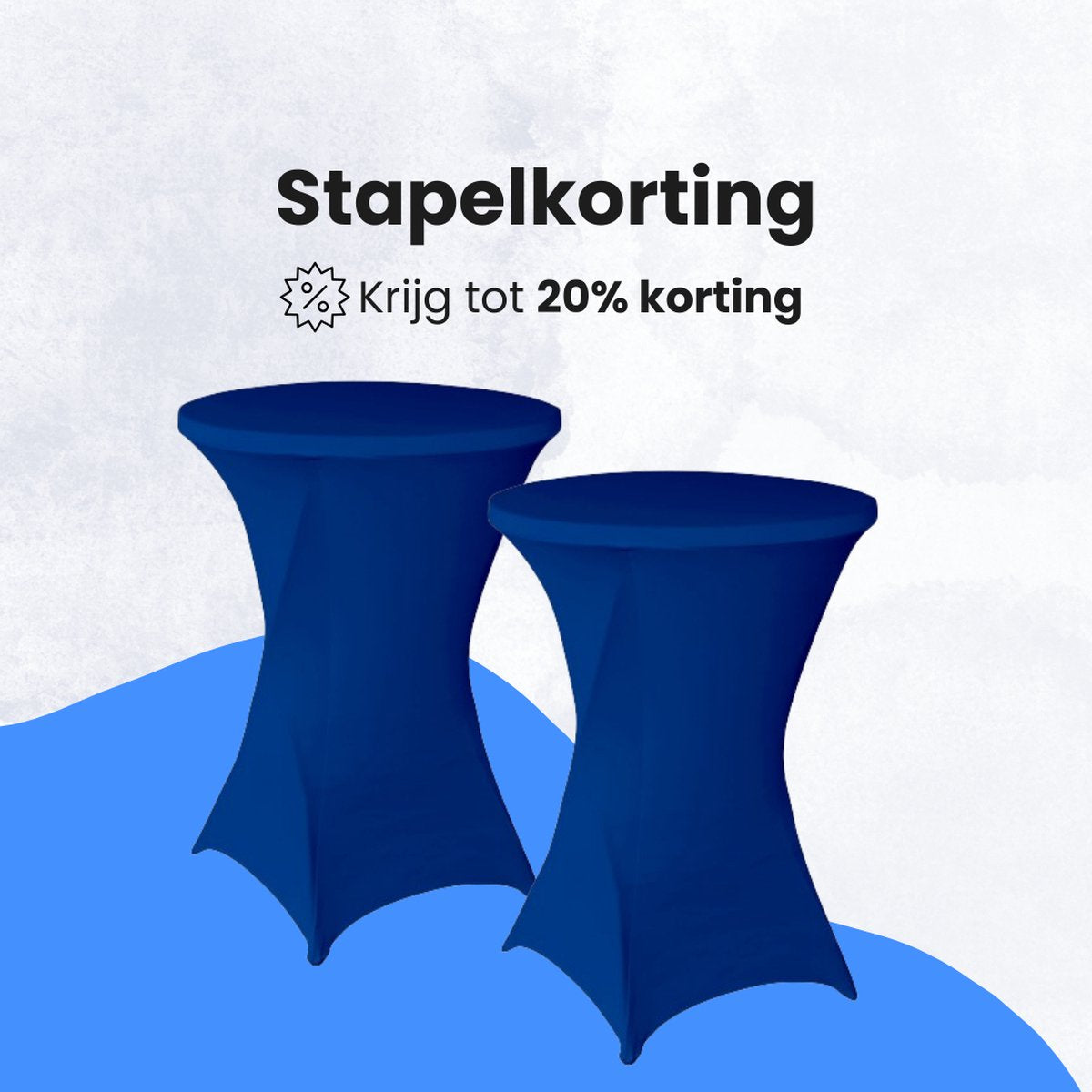 Statafelrok Blauw 4x – Extra dik & Sterk – Ø80-85 x 110 cm – Tafelhoezen voor Statafel – Partytafel Tafelrok – Stretch 4 stuks Statafelhoes - Sta Tafel Hoes - Staantafelhoes – Trouwerij - Robuust en weerbestendig – Cocktailparty