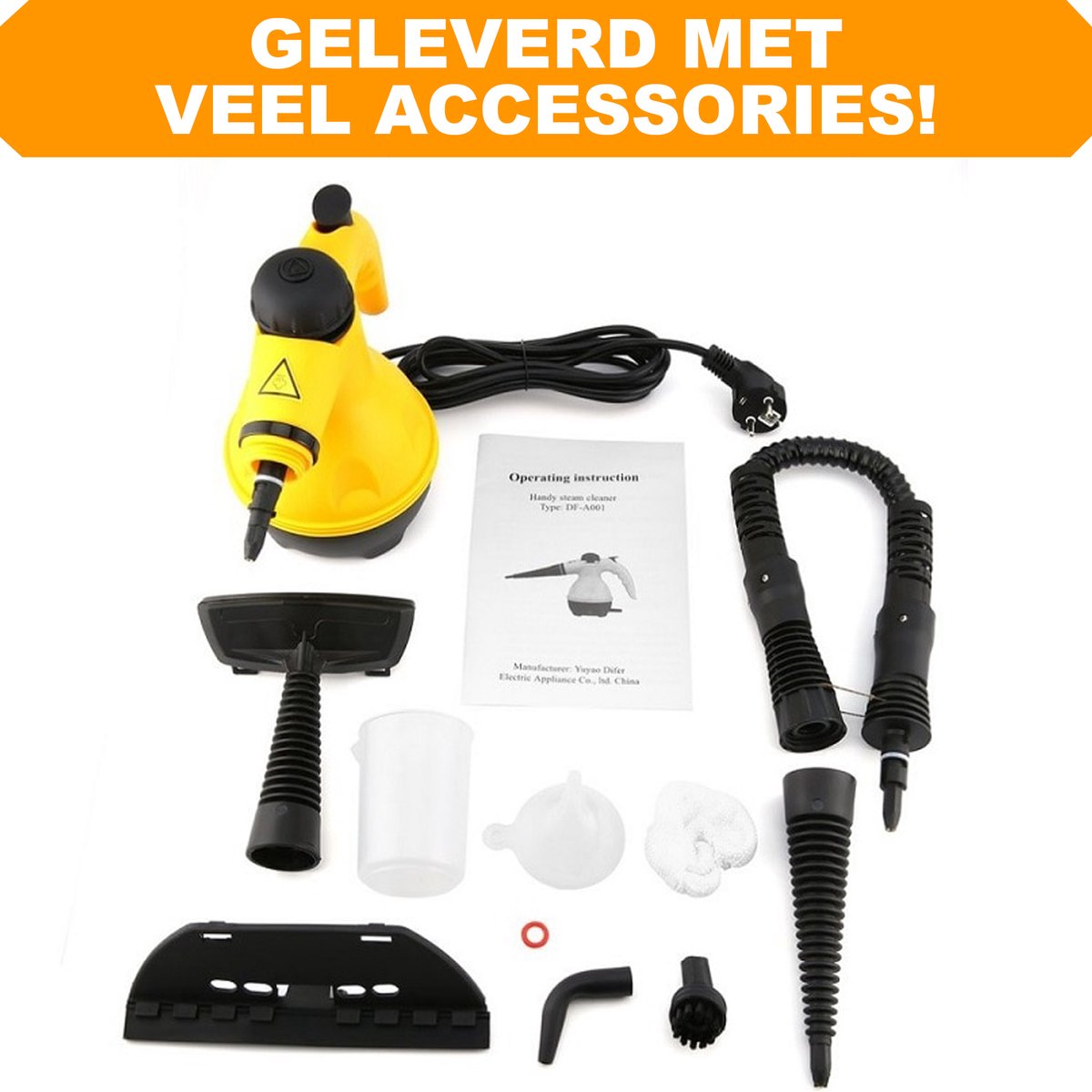 8-piece steam cleaner - Stain remover - Textiles - Sofa - Couch - Floor - Carpet - Kitchen - Upholstery - Furniture cleaner