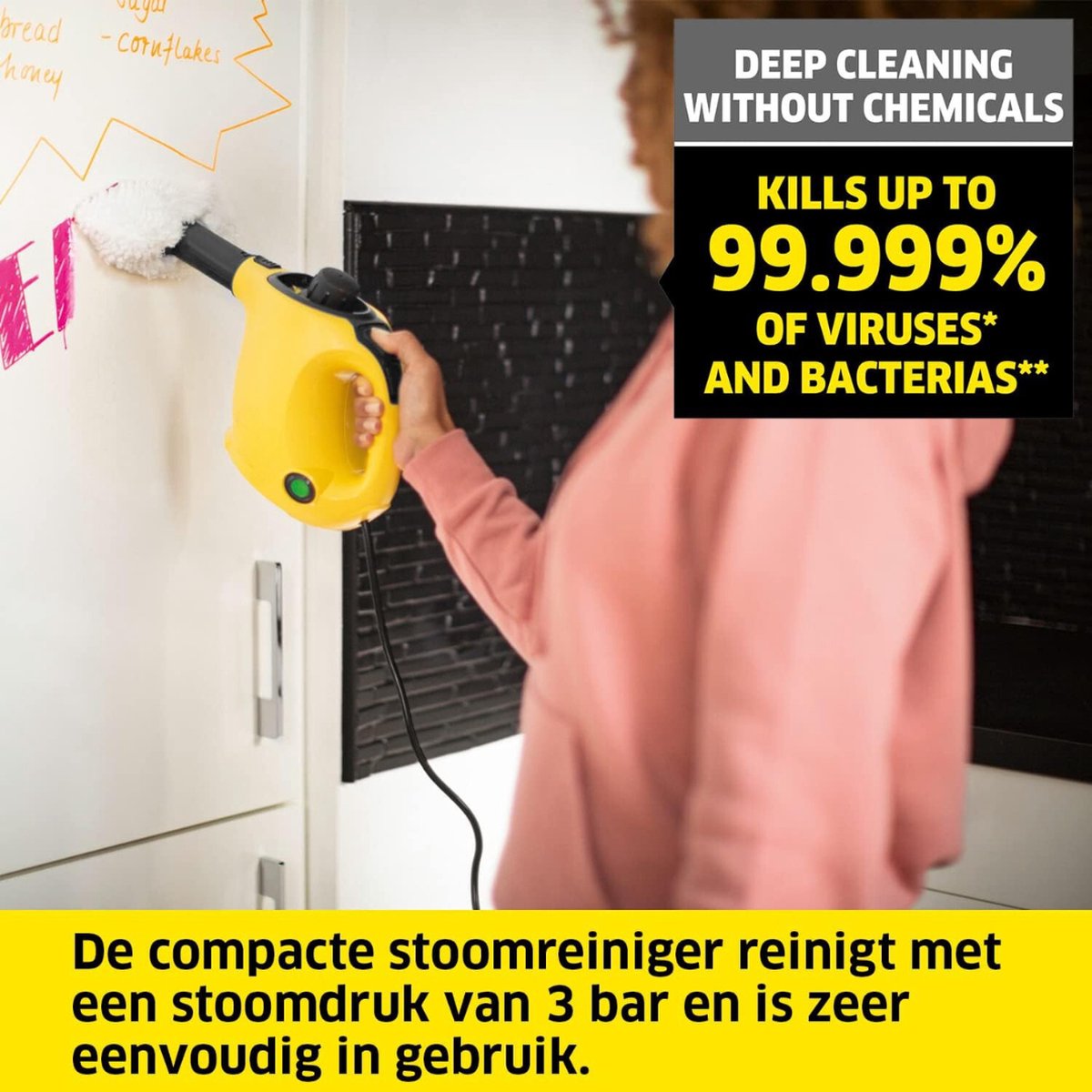 Stoomreiniger - Vloerstoomreiniger - Ronde Borstel - Multifunctioneel - Easyfix - Alle Vloeren