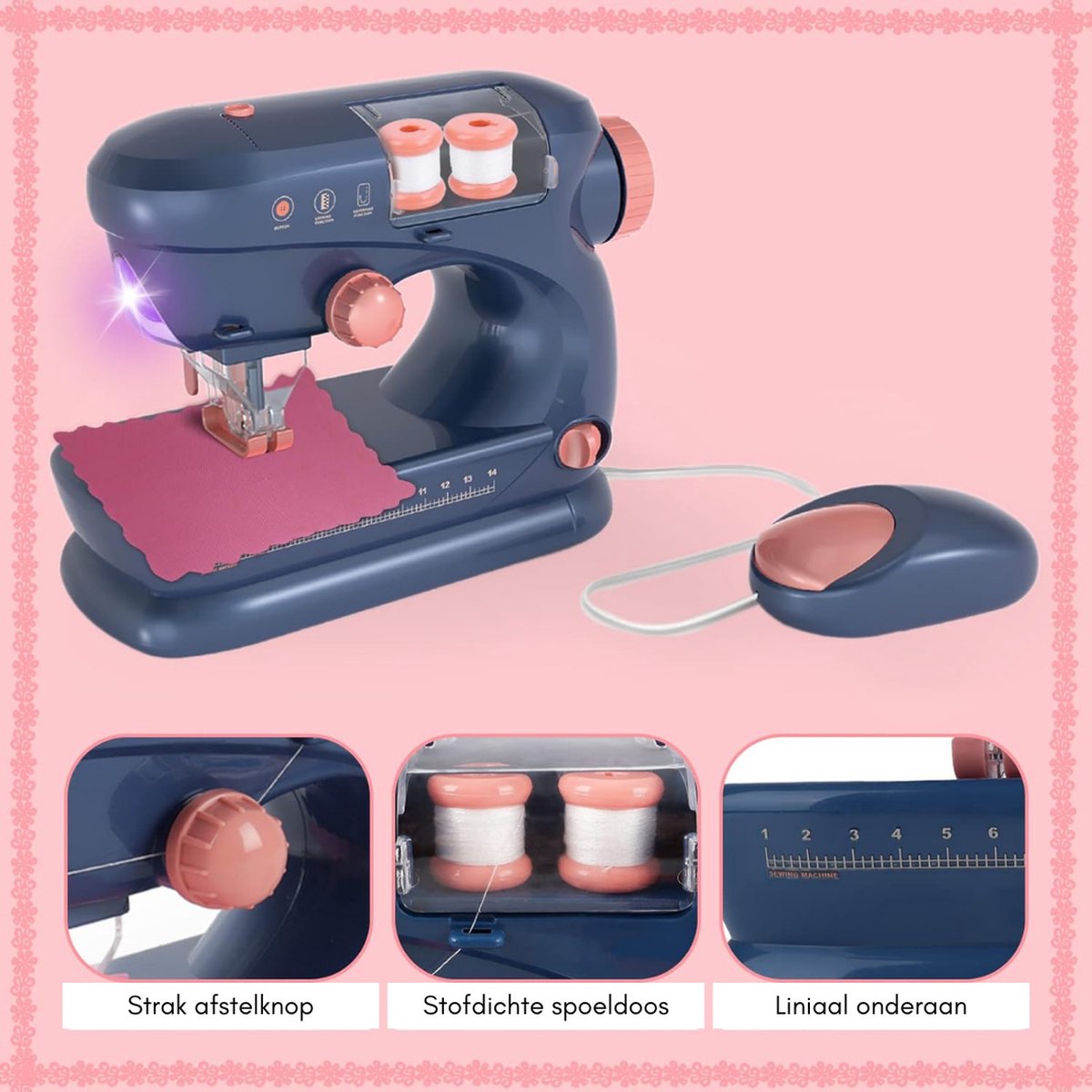 Children's sewing machine - Sewing machine - From 8 years - 20 x 8.5 x 15.5 CM - Blue