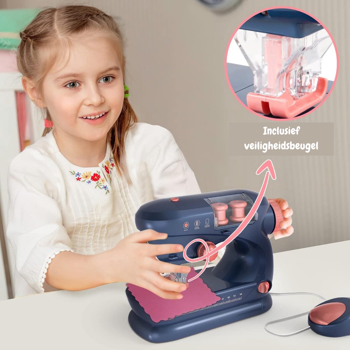 Children's sewing machine - Sewing machine - From 8 years - 20 x 8.5 x 15.5 CM - Blue