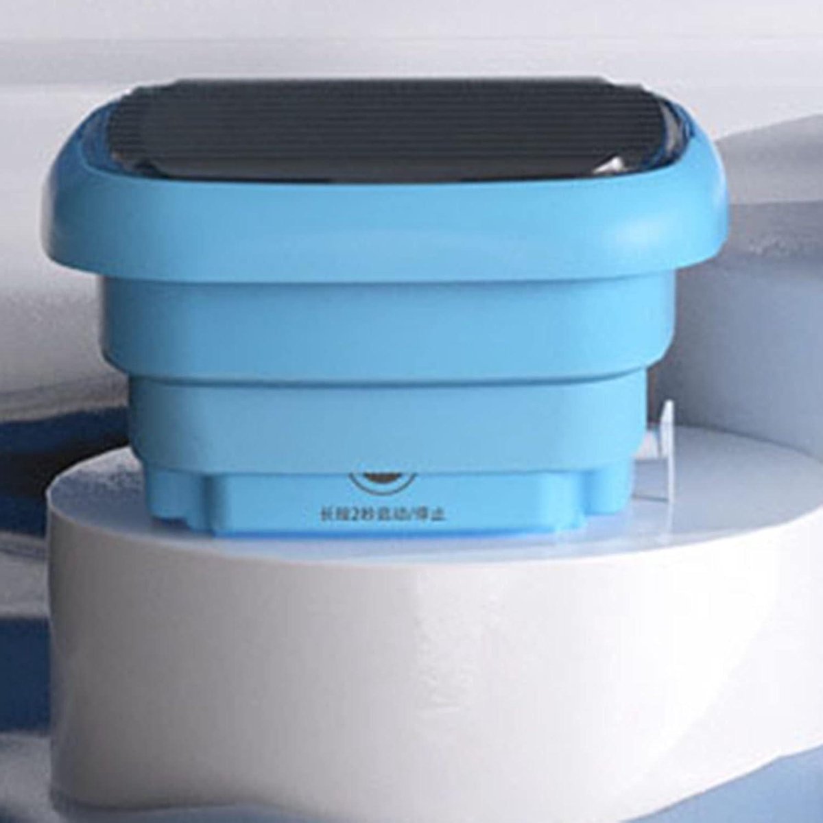 Mini Portable Foldable Washing Machine and Dryer Combo with Blue Light - Drain Basket Tube - Underwear - Socks - Baby Clothes - Travel - Camping - RV - Dorm - Apartment - Blue - Mini Washing Machine