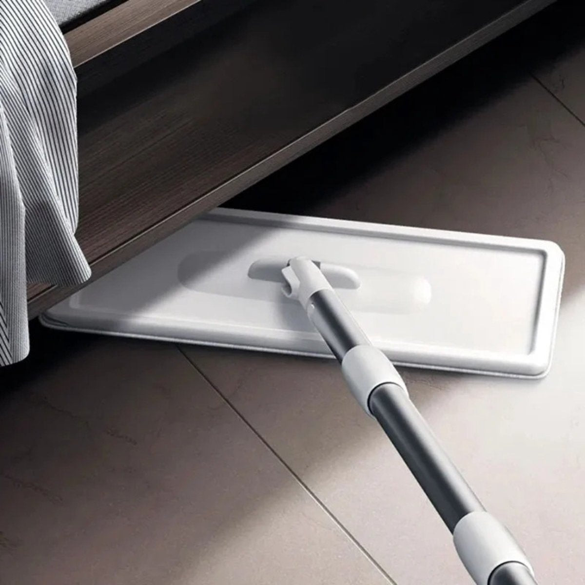 Mop - 5-IN-1 - Mop and Bucket - Mop - Mopping System - Mop Set & Floor Wipers - Including 2 Mop Cloths Set - White