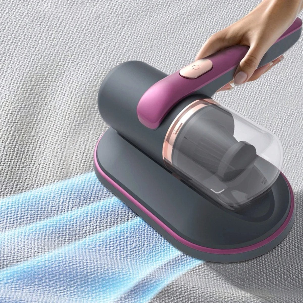 Huisstofmijt Stofzuiger - UV Lamp Sterilisator - Matras, Tapijt, Meubel, Zetel & Bank Reiniger Apparaat - Bacterie, Mijt & Schimmel Bestrijder - Zonder Zak - USB-C Oplader - Paars