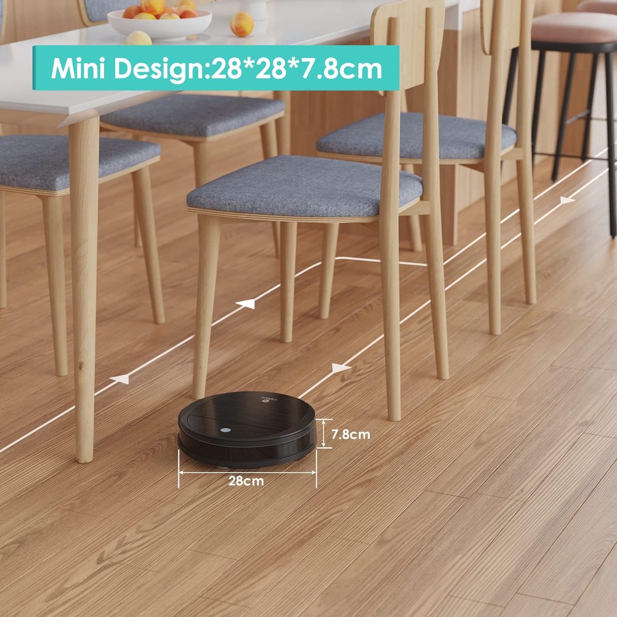 Robotstofzuiger M213 met Dweilfunctie - met App - Robot Stofzuiger met Lange Levensduur - Zelfopladende Intelligente Vacuümrobot - 2200pa Zuigkracht - 360° Detectie