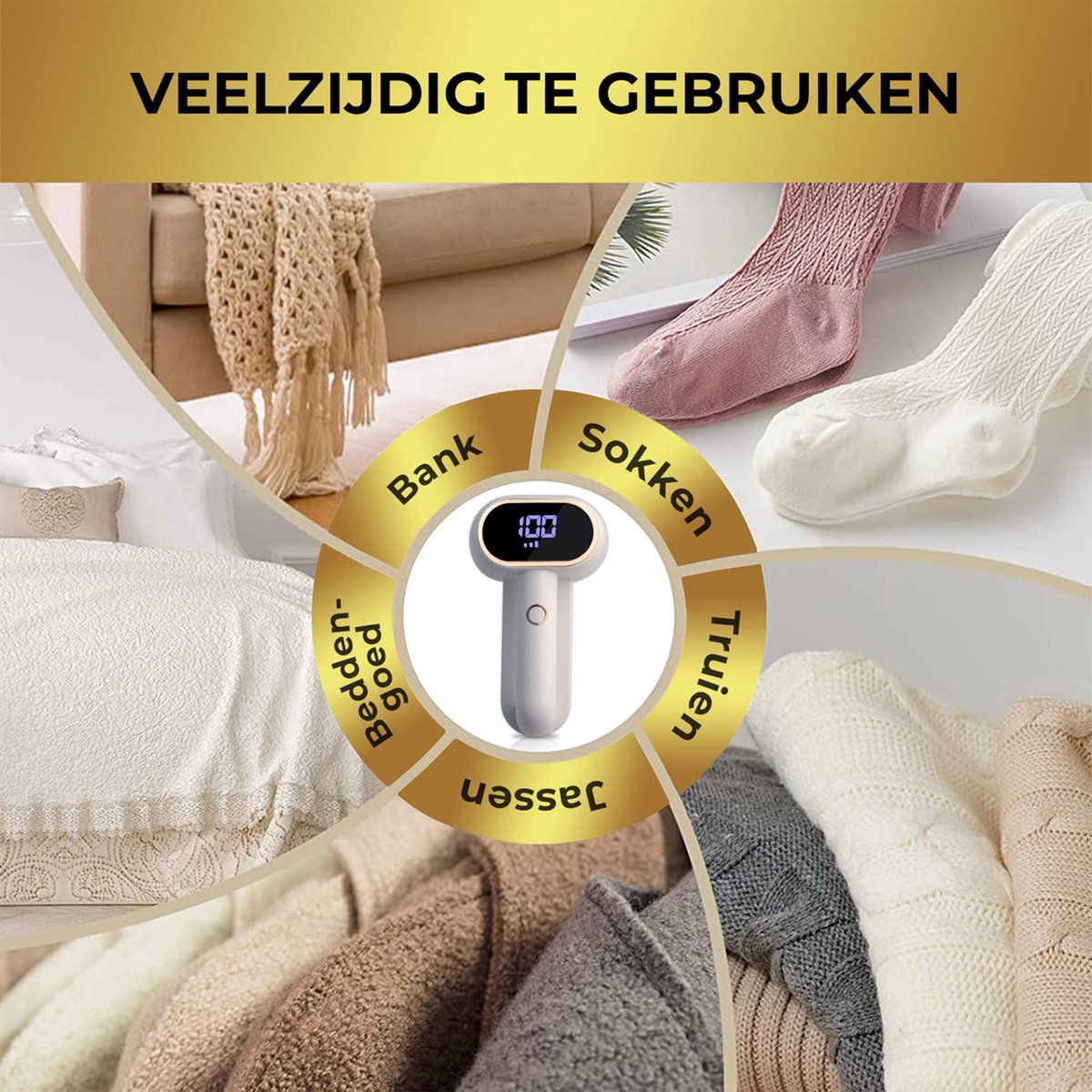 MostEssential Premium Elektrische Pluizenverwijderaar LR218 – Pluizentondeuse - USB-C Snellaadfunctie - Draadloos - 2000 mAh Batterij - 17.000 RPM - DOUBLE Blade Edition