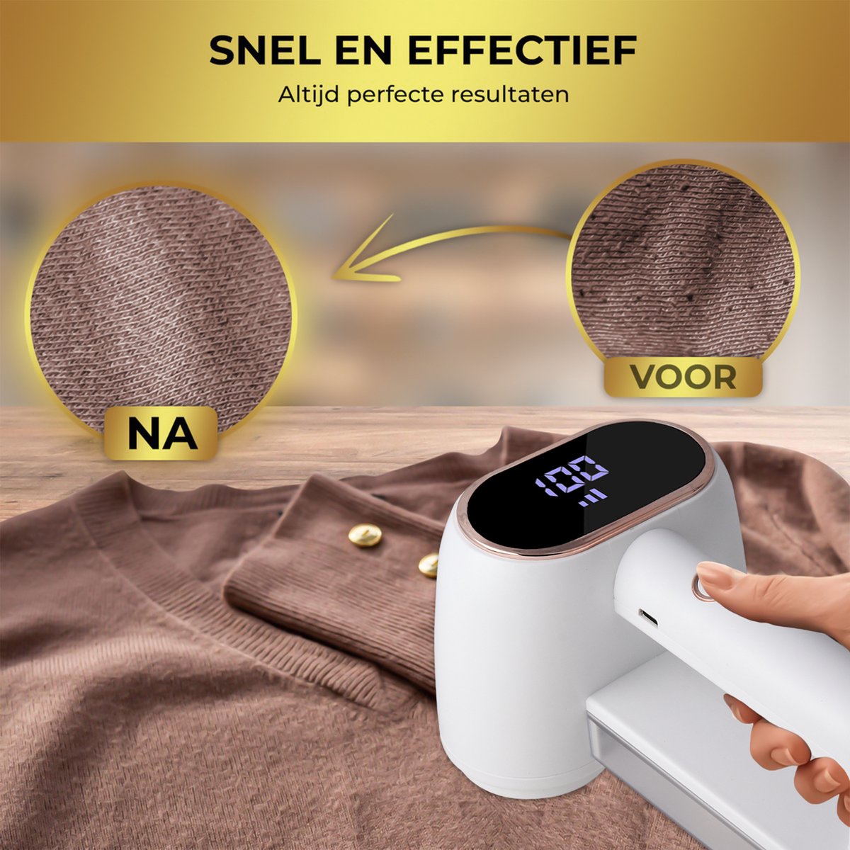 MostEssential Premium Elektrische Pluizenverwijderaar LR218 – Pluizentondeuse - USB-C Snellaadfunctie - Draadloos - 2000 mAh Batterij - 17.000 RPM - DOUBLE Blade Edition