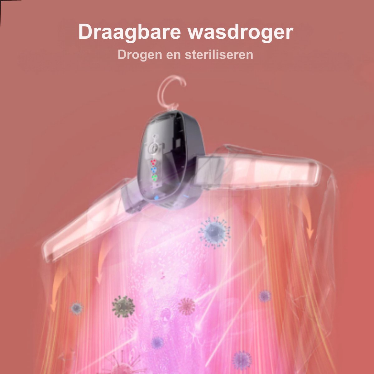 P&P Goods Mini Droger – Mini Wasdroger – Kleine Droger – Elektrische Warme Wasdroger – Slimme Wasdroger – Ideaal Voor Op Reis – Draagbaar – Compact – 240V – 150W – Draagcapaciteit tot 5KG – Wit