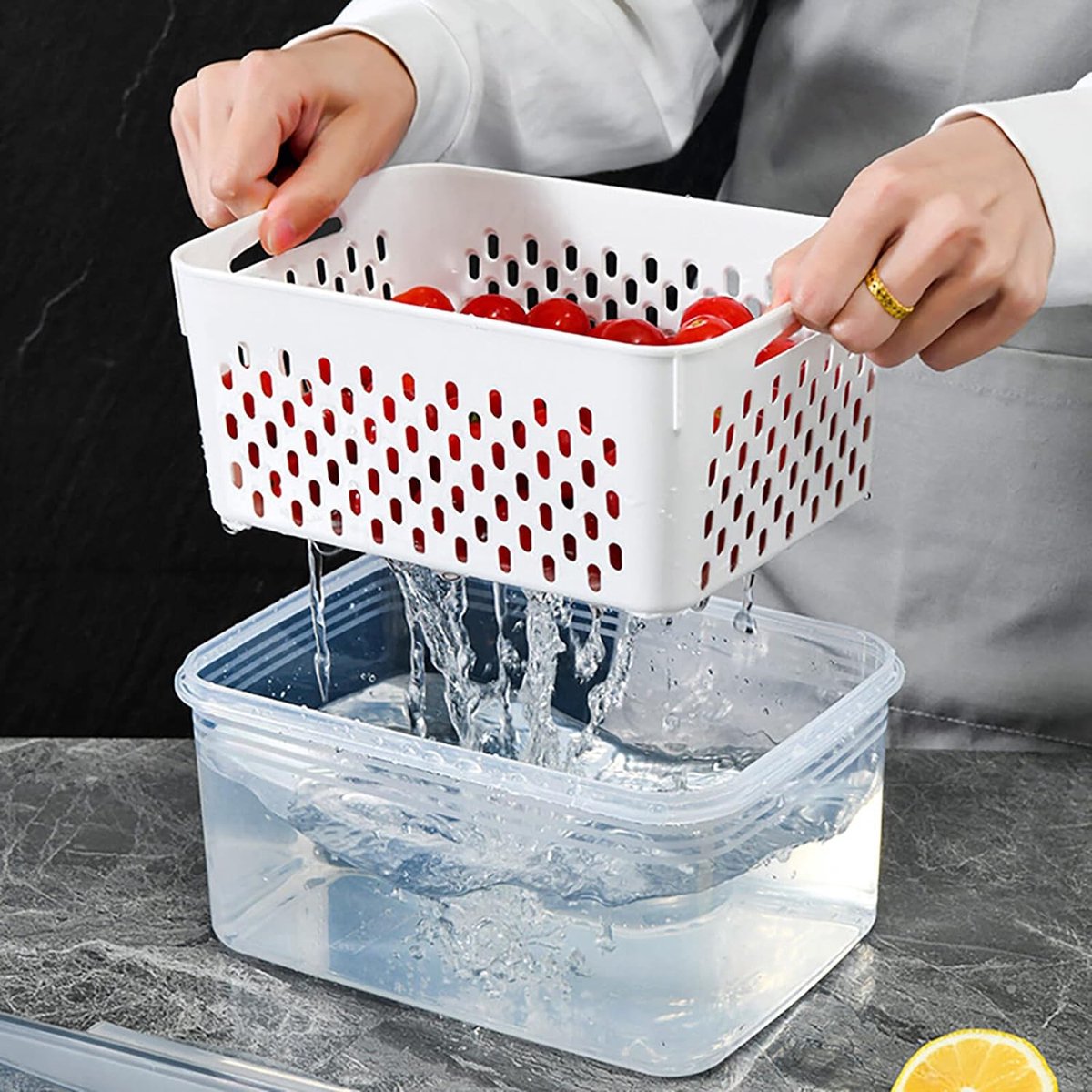Refrigerator Organizer Bins, Clear Organizer Bins for Refrigerator Storage in Kitchen, Pantry, Laundry Room, Bathroom, 3 Pcs