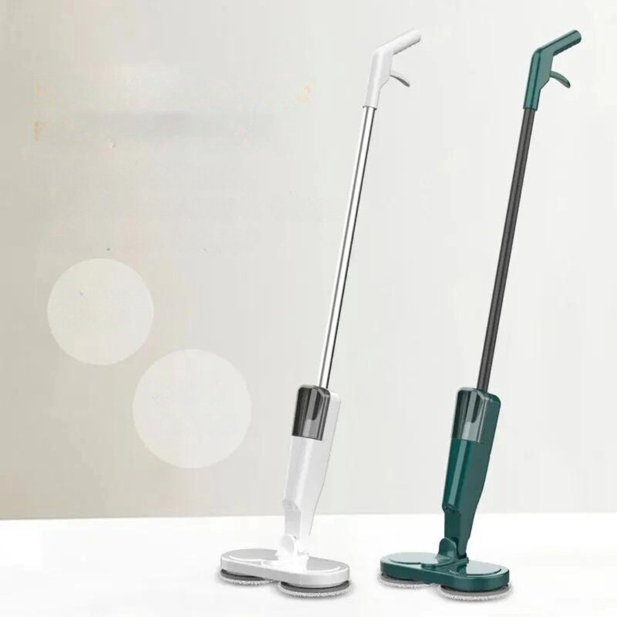 Electric Mop - Spray Mop - Mopping System - Mop Set including Mop Cloths - Mops & Floor Wipers - Mop Handle - White