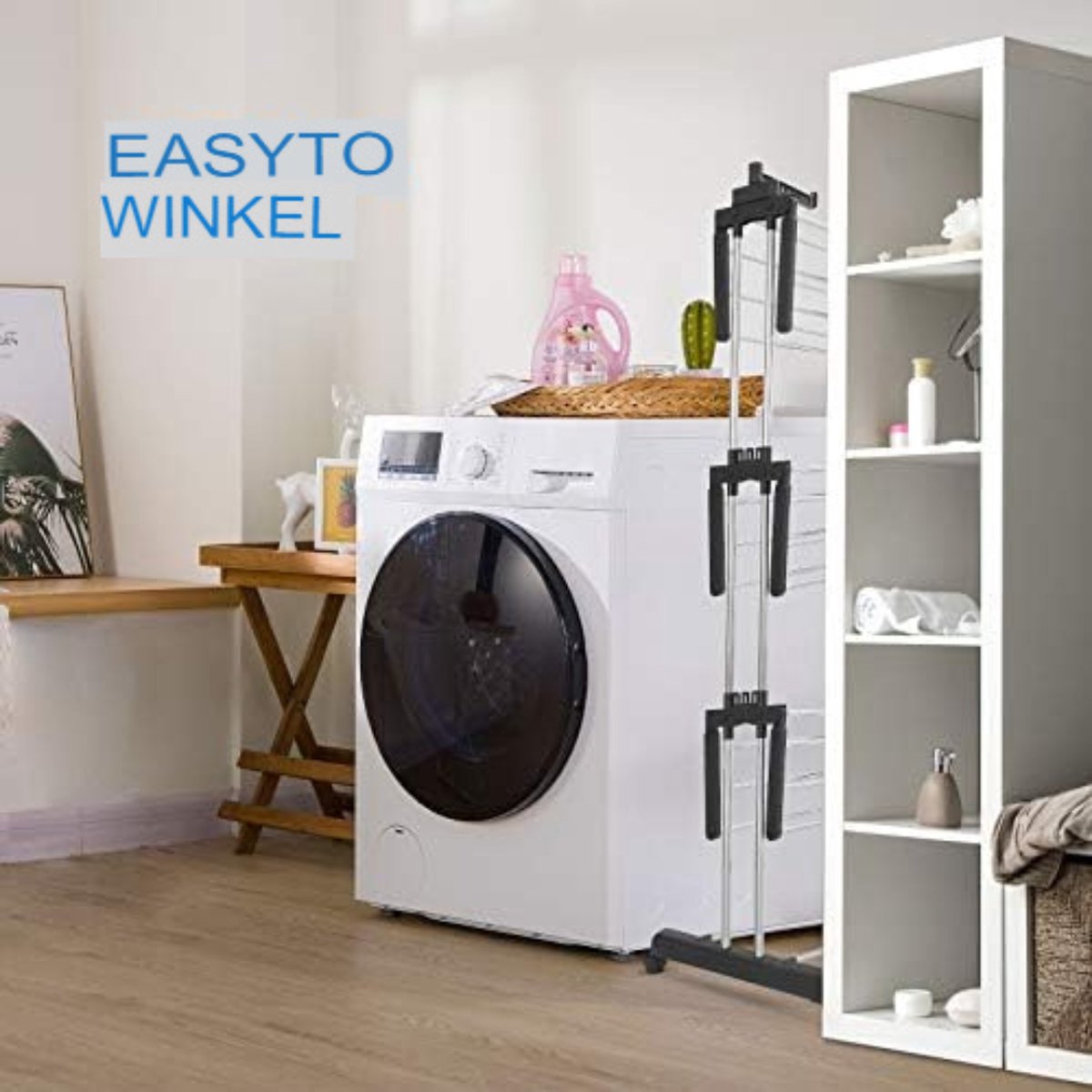 Folding Clothes Rack on Wheels - Standing Clothes Rack - Drying Tower with Wheels - Drying Rack on Wheels - Clothes Rack on Wheels