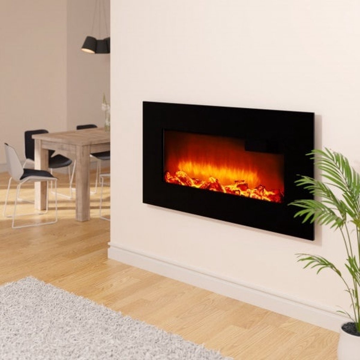 Monzana Elektrische Sfeerhaard - 900W/1800W Incl. Afstandsbediening
