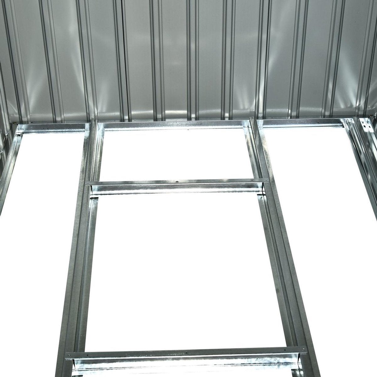 Tuinhuis metaal - Metalen gereedschapsschuur - Tuinberging - Opbergkast met deuren - Schuur gereedschap - Tuinkast - 277 x 130 x 173 cm