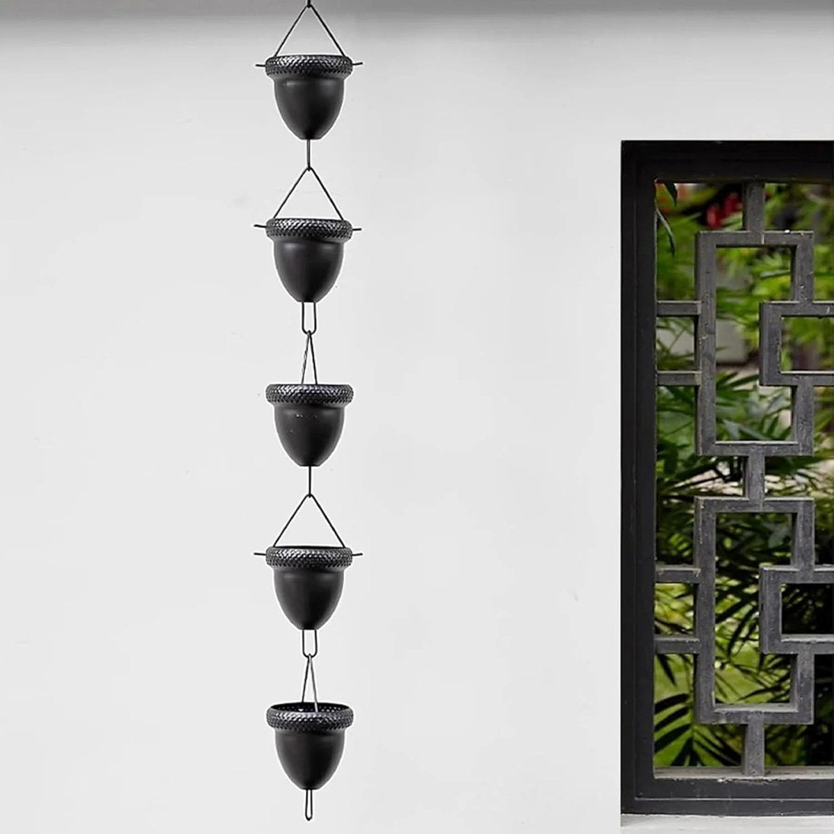 ShopEighty8 - Rain Chain - Metal Chain - Rain Catcher - Gutter Decoration - Balcony Decoration - Waterfall Effect - 1.2 M Long - Metal