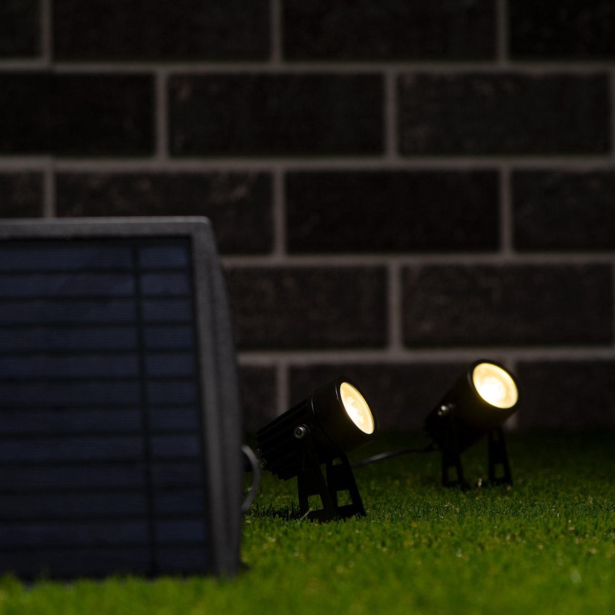 Proventa Longlife Solar LED Tuinspots inclusief zonnepaneel - 2 x LED grondspot + zonnepaneel