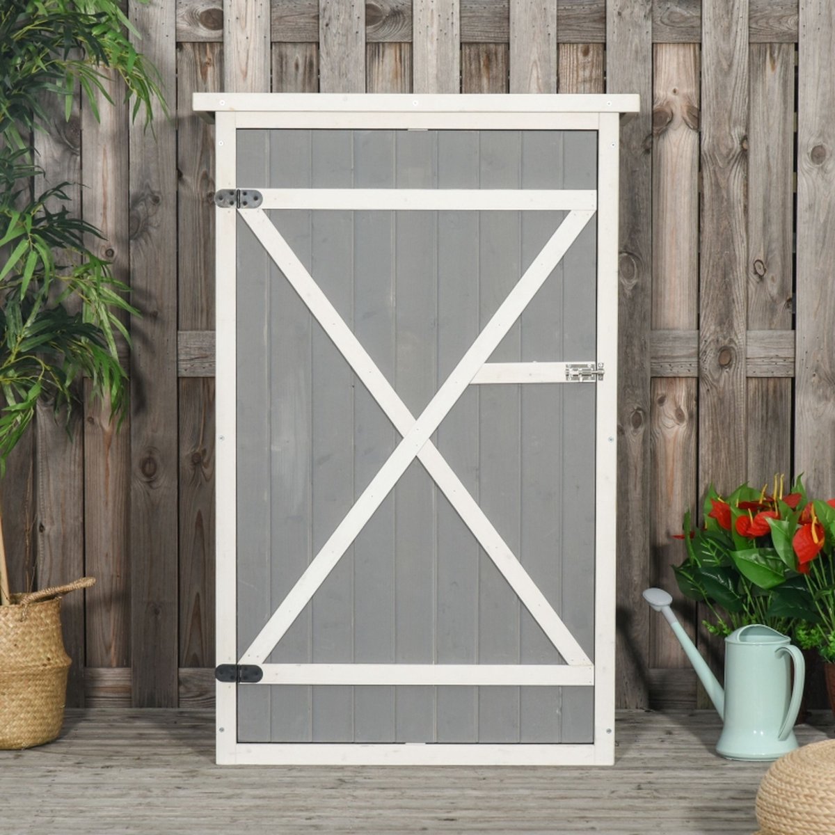 Tuinkast - Tuin opberger - Tuinberging - Tuinschuur - Opbergkast - 75 cm x 56 cm x 115 cm