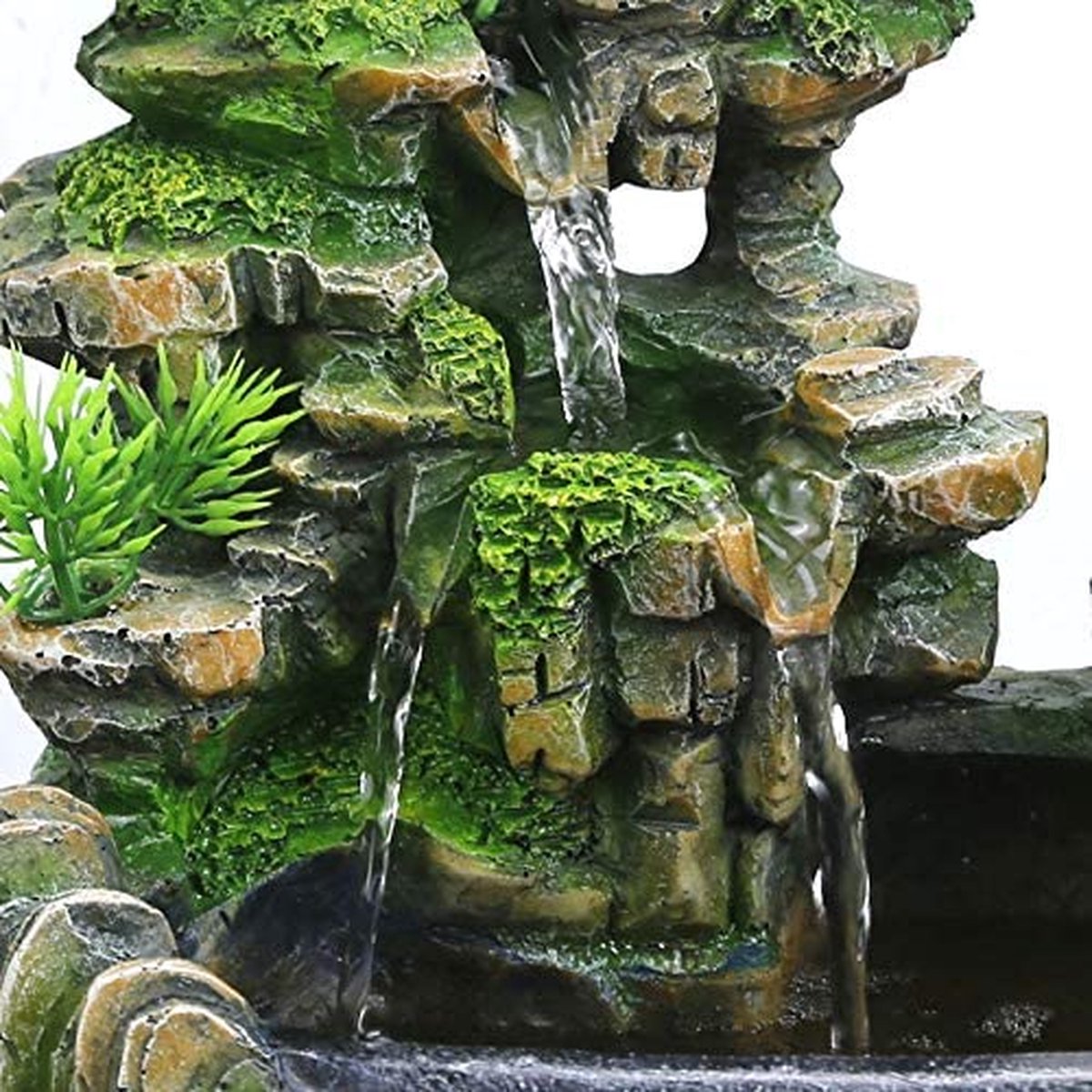 Kamefontein humidifier met led - Waterfontein 20x15x28 cm Binnenfontein waterornament voor binnen - vissenkom ornament - nano mini aquarium luchtbevochtiger