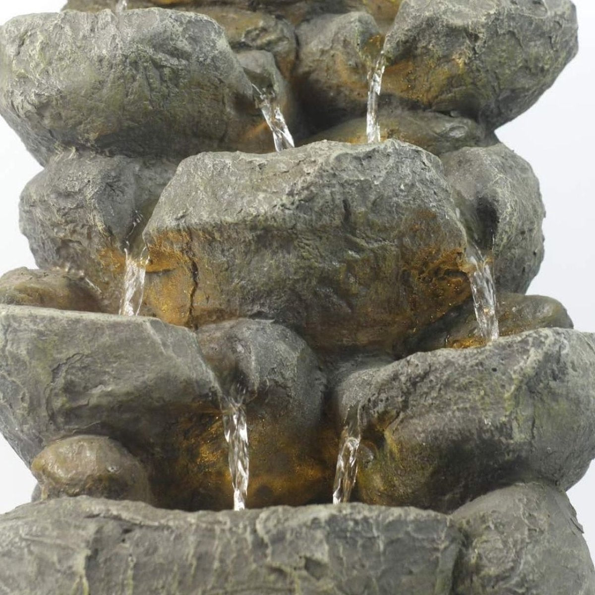 Waterornamenten Voor Buiten – Waterval – Waterfontein Met Verlichting - Water Fontein Tuin – Tuindecoratie Voor Binnen En Buiten - Vogelbad - 24 x 31 x 48.5 cm