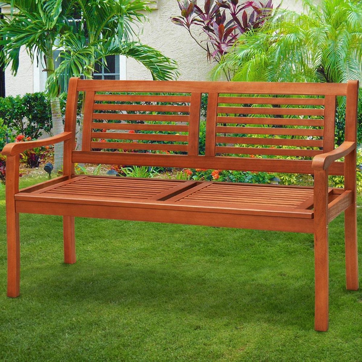 Casaria Tuinbank - Eucalyptushout 120x60x90cm - FSC®-gecertificeerd