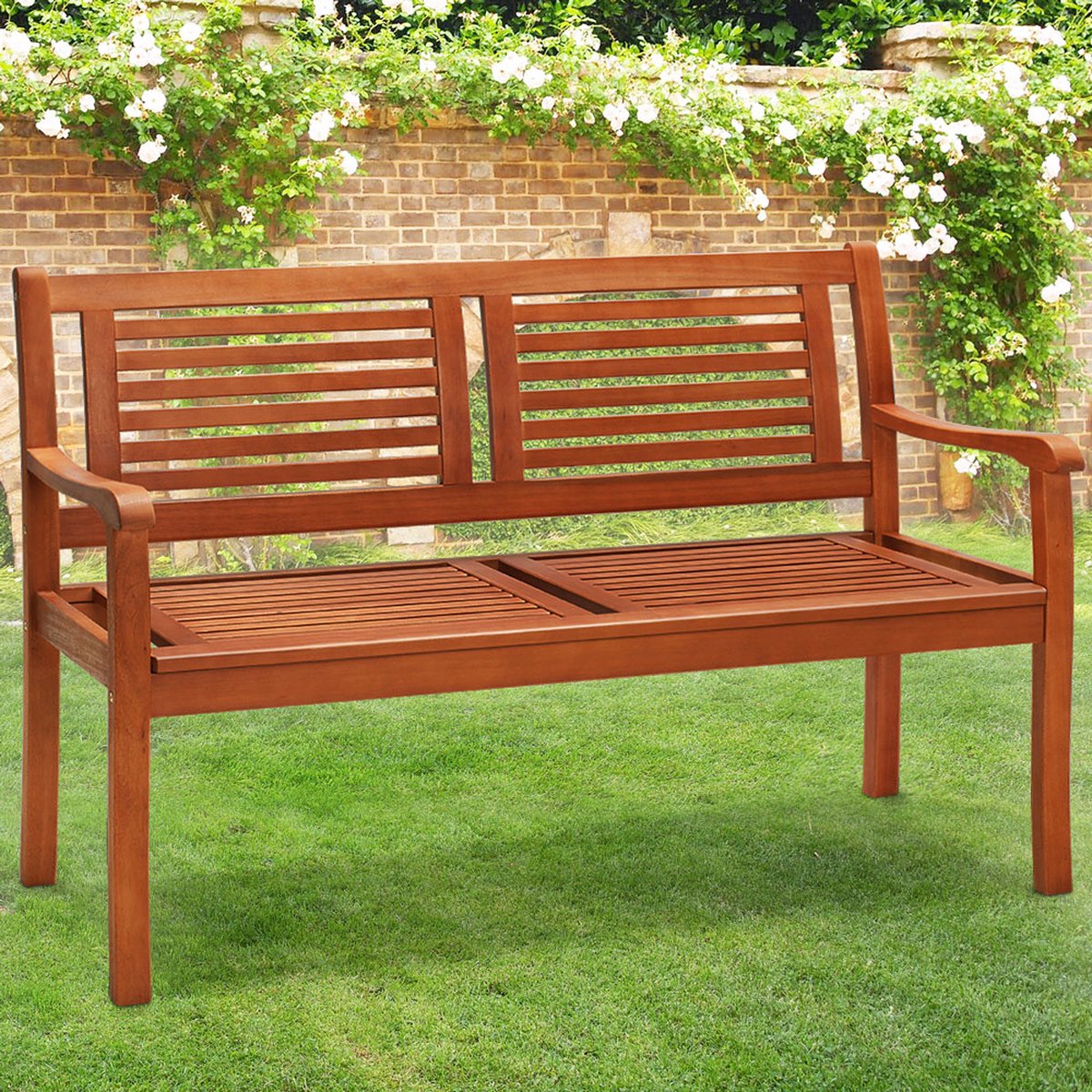 Casaria Tuinbank - Eucalyptushout 120x60x90cm - FSC®-gecertificeerd