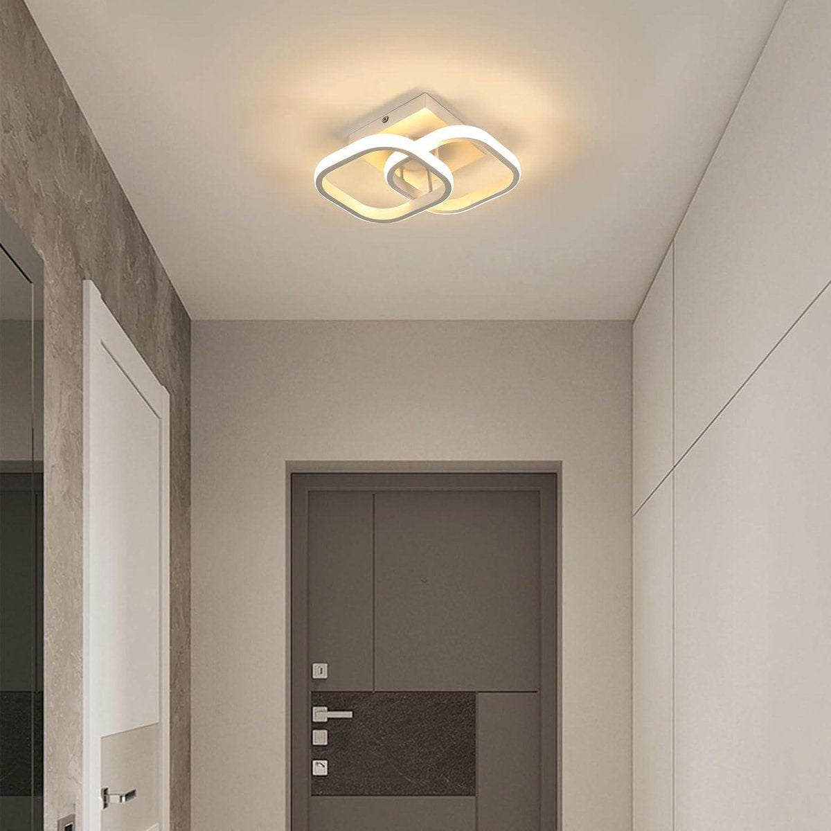 LED Plafondlamp - Wit Metaal - Bewegingssensor - Moderne Stijl - 3000K Warm Wit Licht - Slaapkamer Woonkamer Hal Keuken