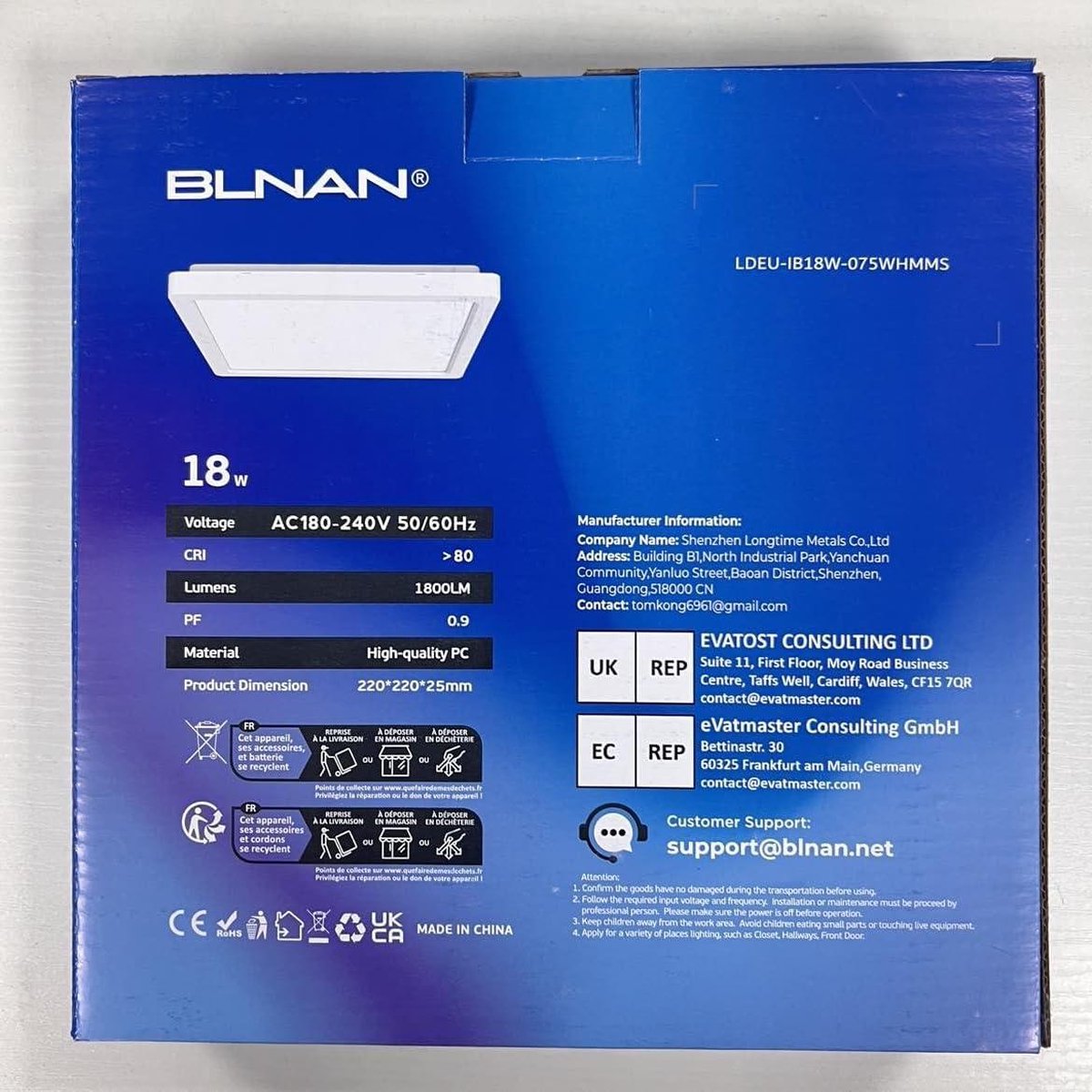 Plafondlamp met radarbewegingsmelder - 18W - Afstandsbediening - Bewegingssensor - Badkamer - Hal - Trap - Toilet - Garage - Kelder - Balkon - 22cm