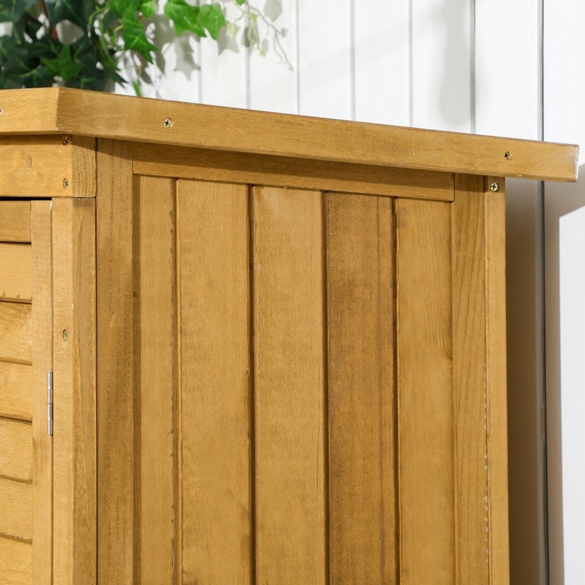 Tuinkast hout - Tuinkast - Opbergkasten met deuren - Tuinhuis - Tuinschuur - Schuur voor gereedschap - 87 cm x 46,5 cm x 160 cm