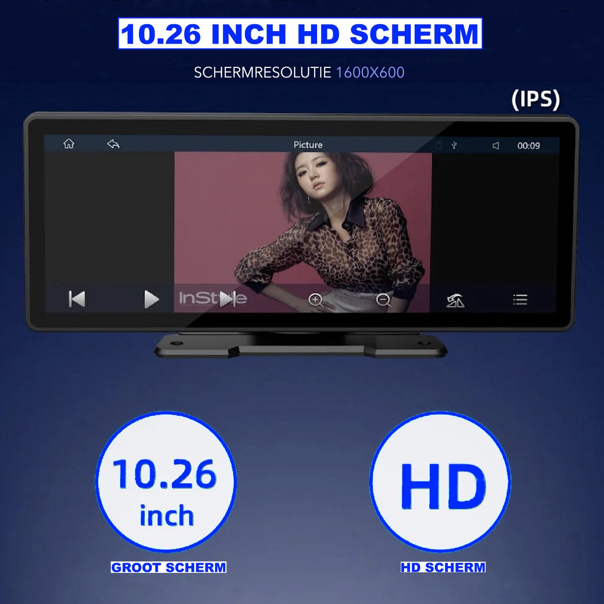 Carplay Scherm - Touchscreen - Navigatiesysteem Auto - Voor Apple & Android - Universeel - Carplay Draadloos - Multimedia Autoradio - 10 Inch - PRO VERSIE