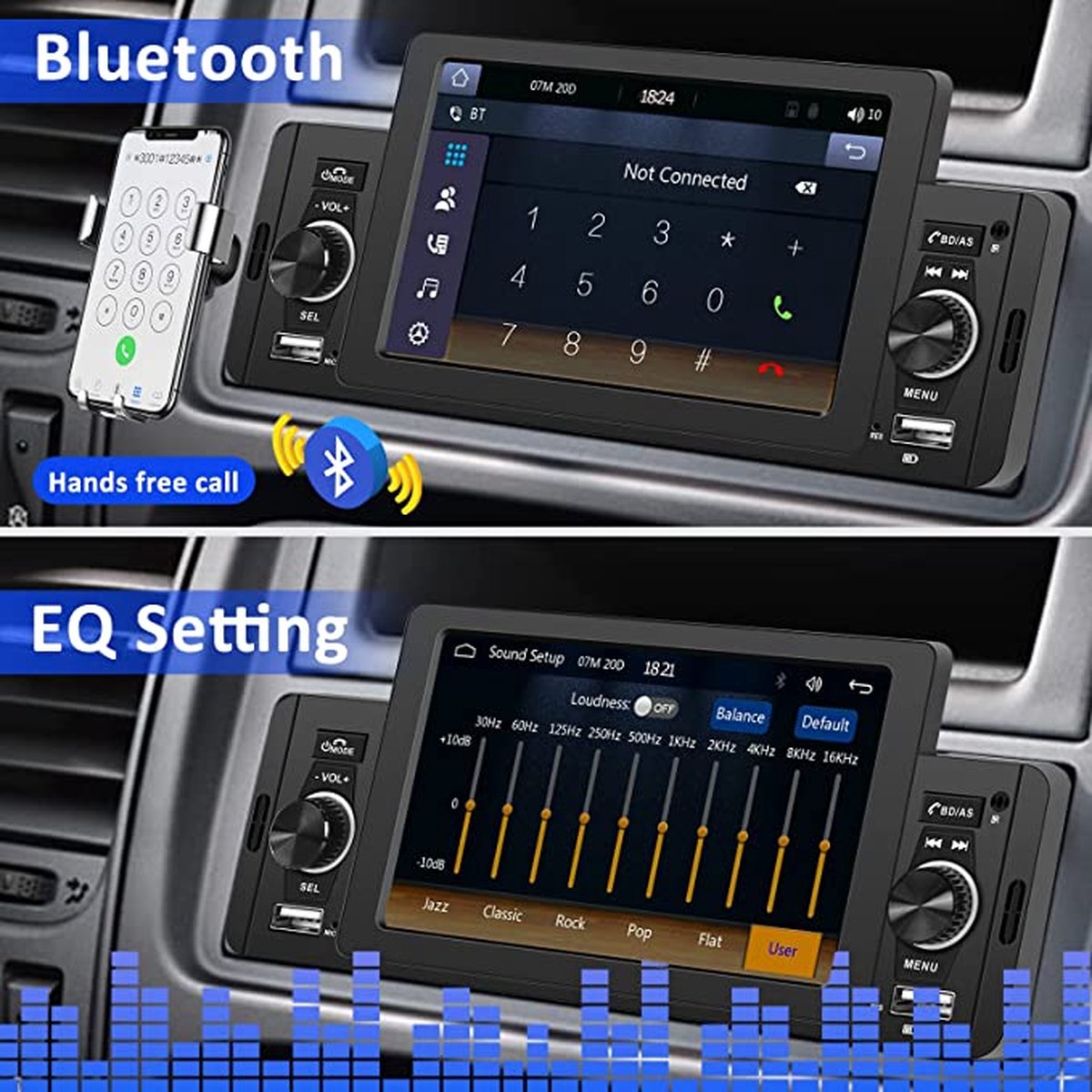 Autoradio - Apple Carplay - Android Auto - Bluetooth - Usb - Camera