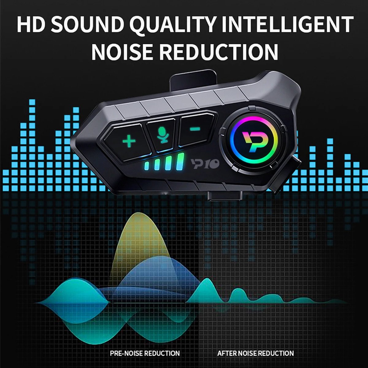 Motorhelm Headset - Helm Headset - Bluetooth Headset - Draadloze Oortelefoon - Waterdicht - Y10 Zachte MIC