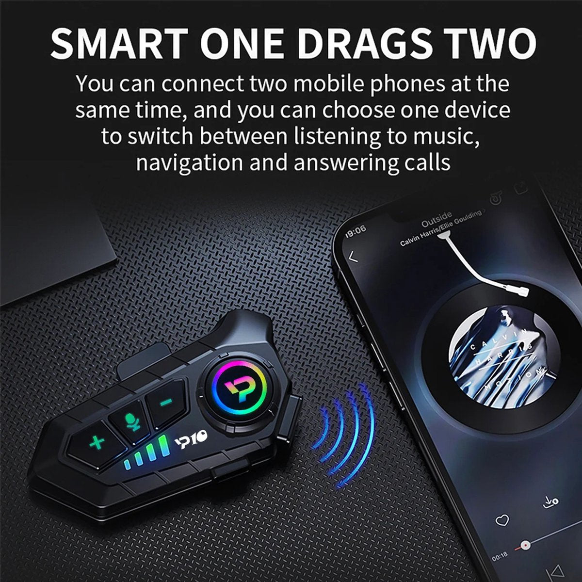 Motorhelm Headset - Helm Headset - Bluetooth Headset - Draadloze Oortelefoon - Waterdicht - Y10 Zachte MIC