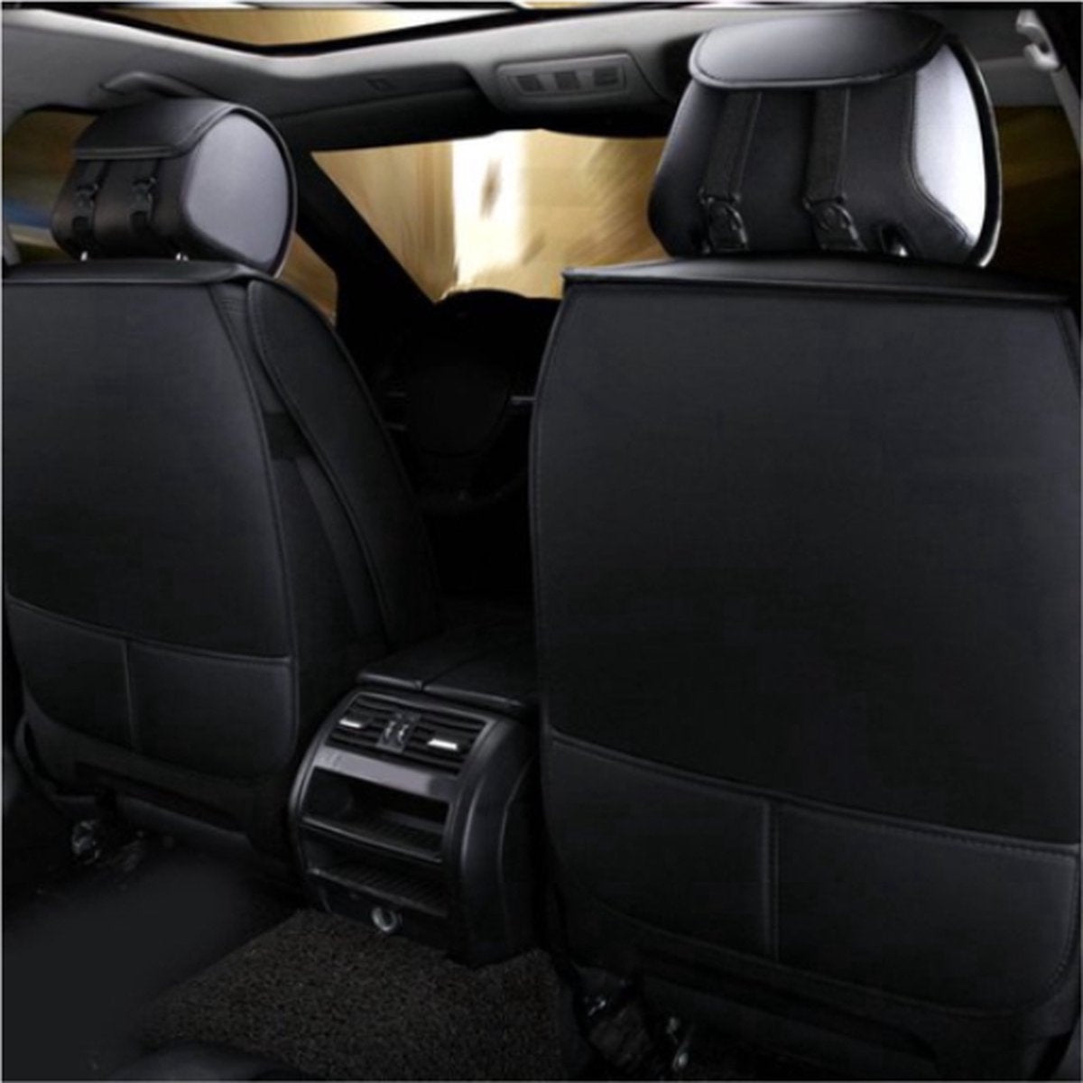 Universal Car Seat Cover from Breathable PU Leather Black