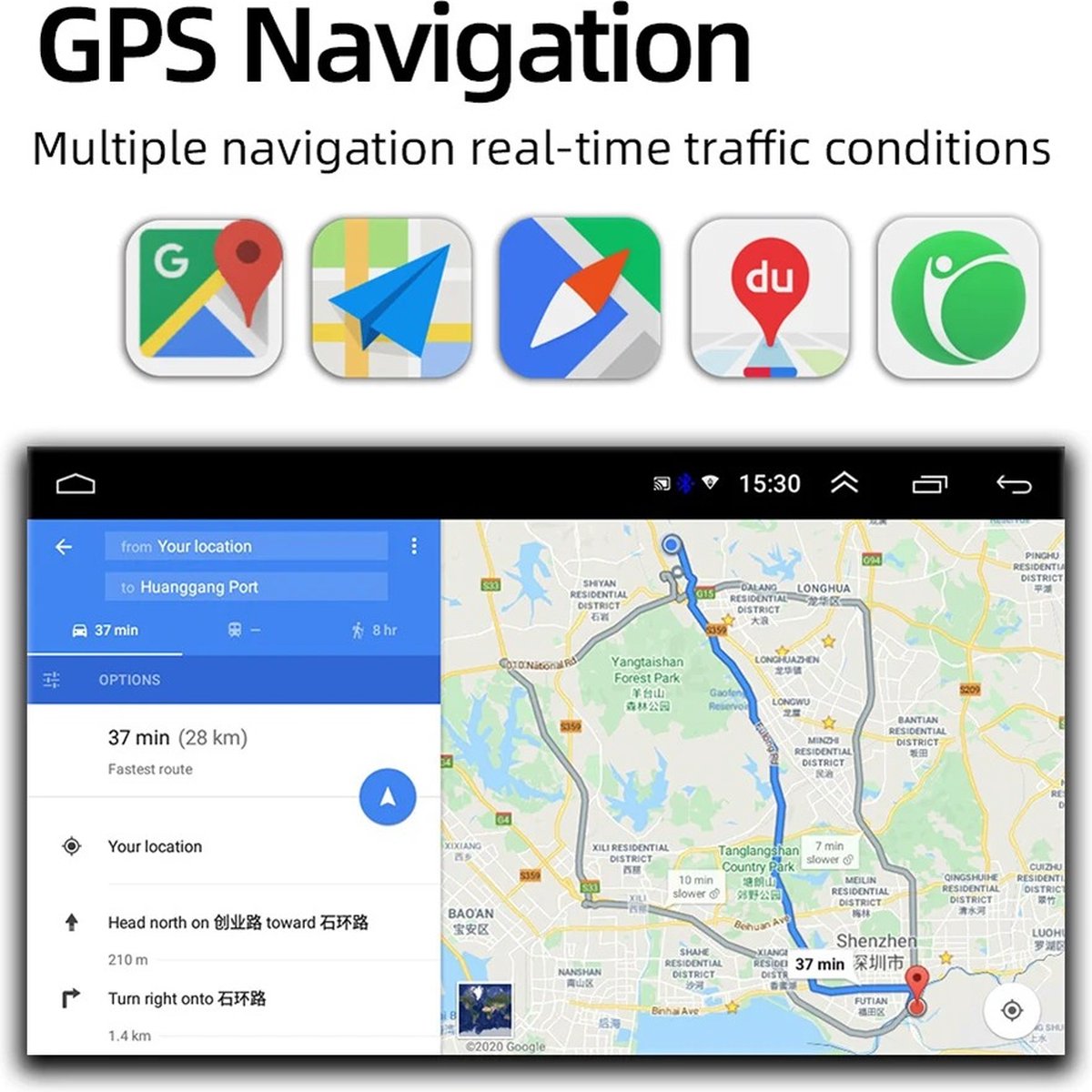 Autoradio - Android Carplay - Bluetooth Radio - Skoda Octavia Volkswagen Golf 5 6 Touran Passat Polo Jetta