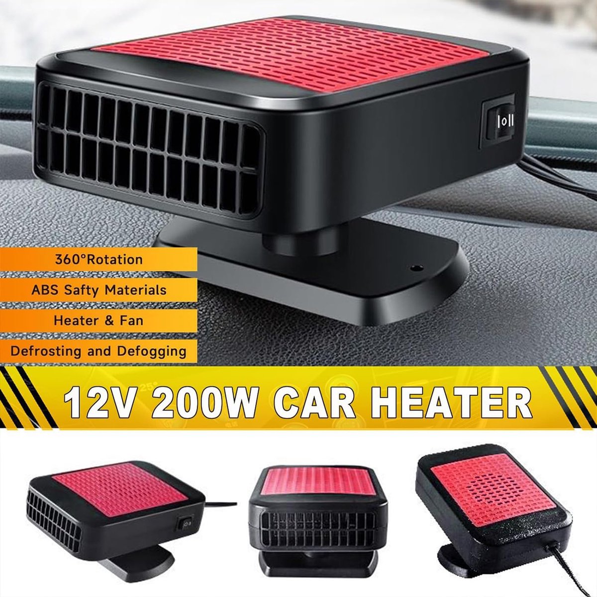 Auto verwarming - Auto heater - 12V - Autoverwarmer - Auto kachel - Auto verwarming ventilator - Must Have voor de winter!