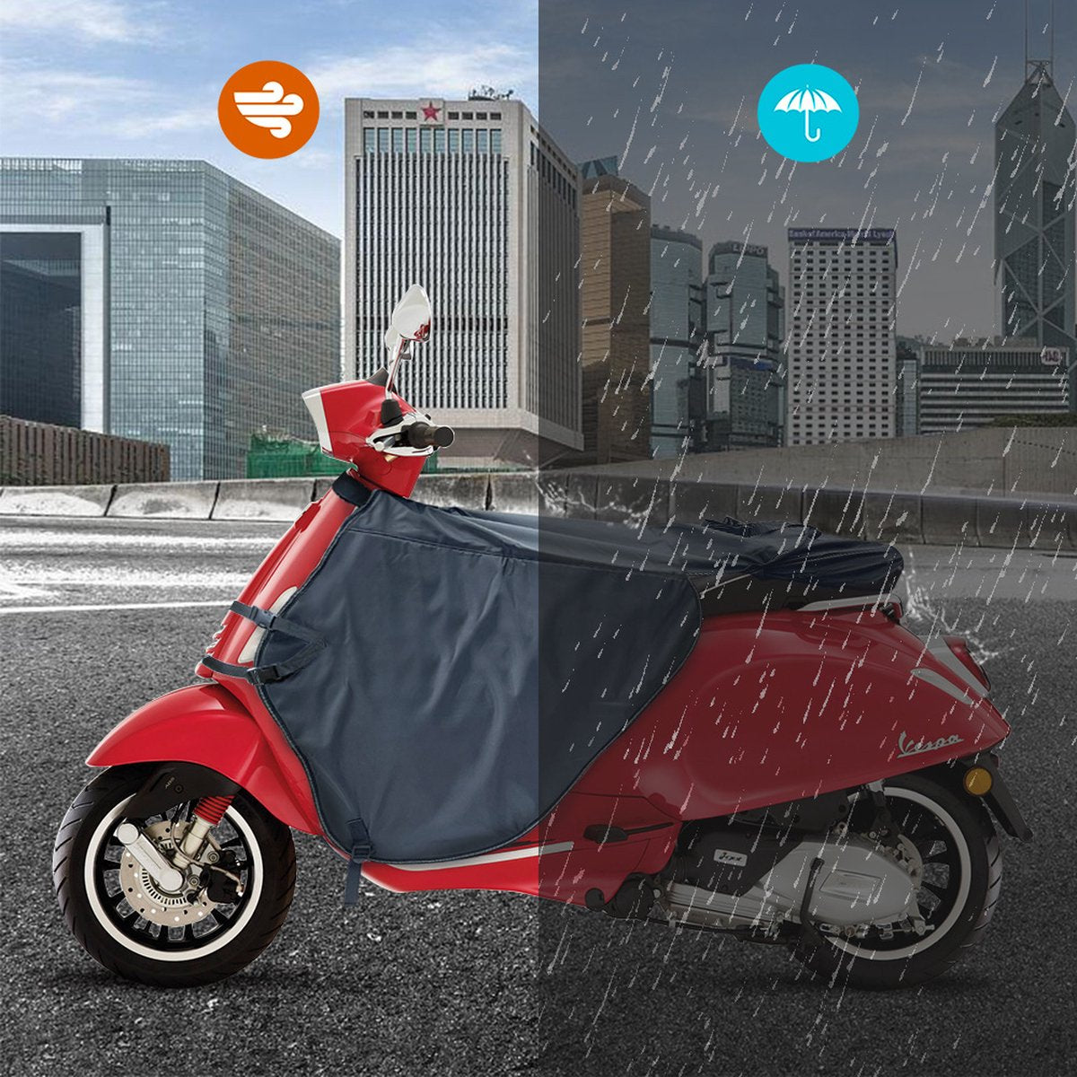 Beenkleed Universeel - Scooter Heavy Duty - voor Vespa - Scooter Beenkleed - Waterdicht - Fleece deken - Beenwarmer - Winddicht