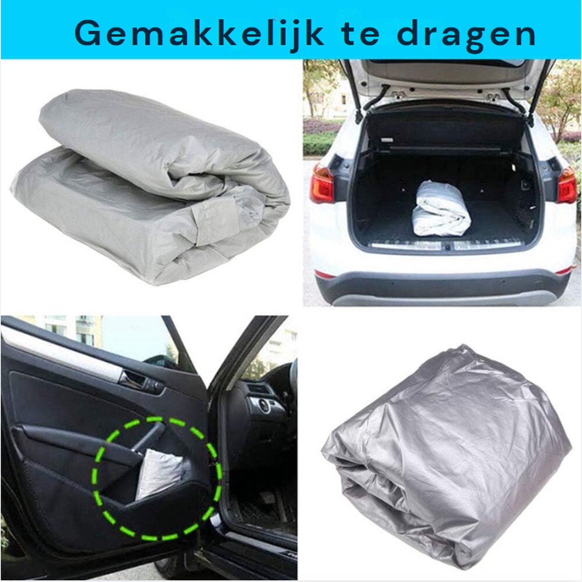 Autohoes - Winterafdekking - Waterdicht - Krasbestendig - Hagelbescherming - UV-bescherming - Universeel - Opvouwbaar