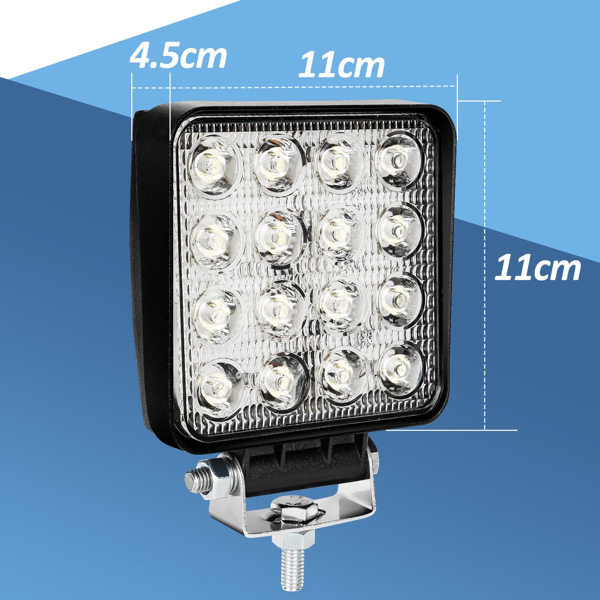 8x Led werklamp 48 Watt - Werklamp - werkverlichting - veel licht - auto - bus - achteruitrijverlichting - extra led koplamp voor offroad 12 V 24 V koplamp IP67-waterdicht, achteruitrijlicht voor tractor, auto graafmachine, SUV, UTV, ATV