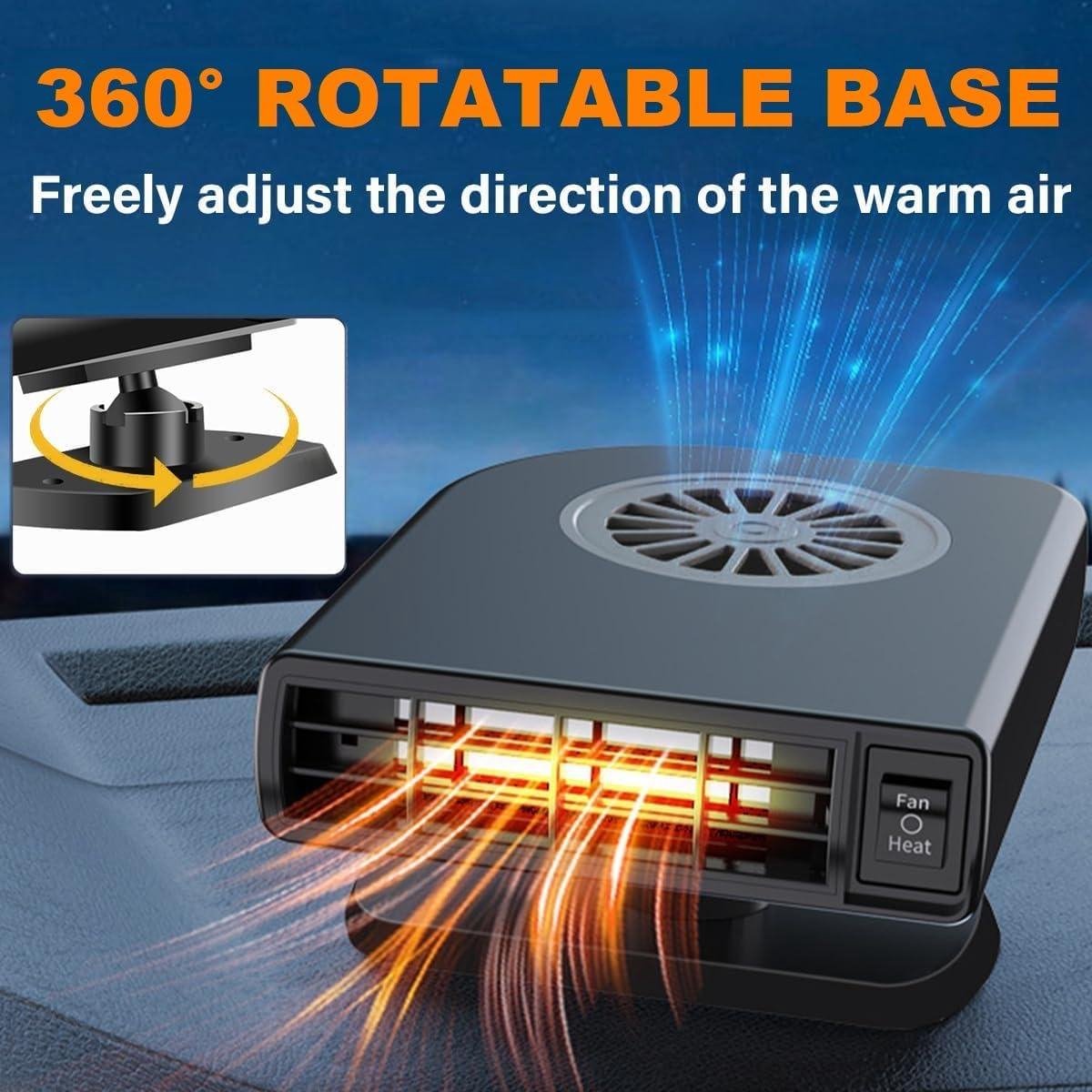 Portable Car Heater 12V 120W - Fast Heating & Cooling Function - Car Defroster Windshield - Cigarette Lighter Plug Car Heater 12 Volt Heater