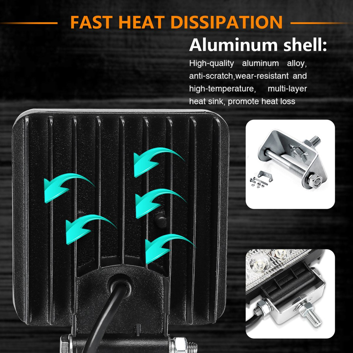 10x led-werklamp 48 watt - werklamp - werkverlichting - veel licht - auto - bus - achteruitrijverlichting - extra led-koplamp voor offroad 12 V 24 V koplamp IP67-waterdicht, achteruitrijlicht voor tractor, auto, graafmachine, SUV, UTV, ATV