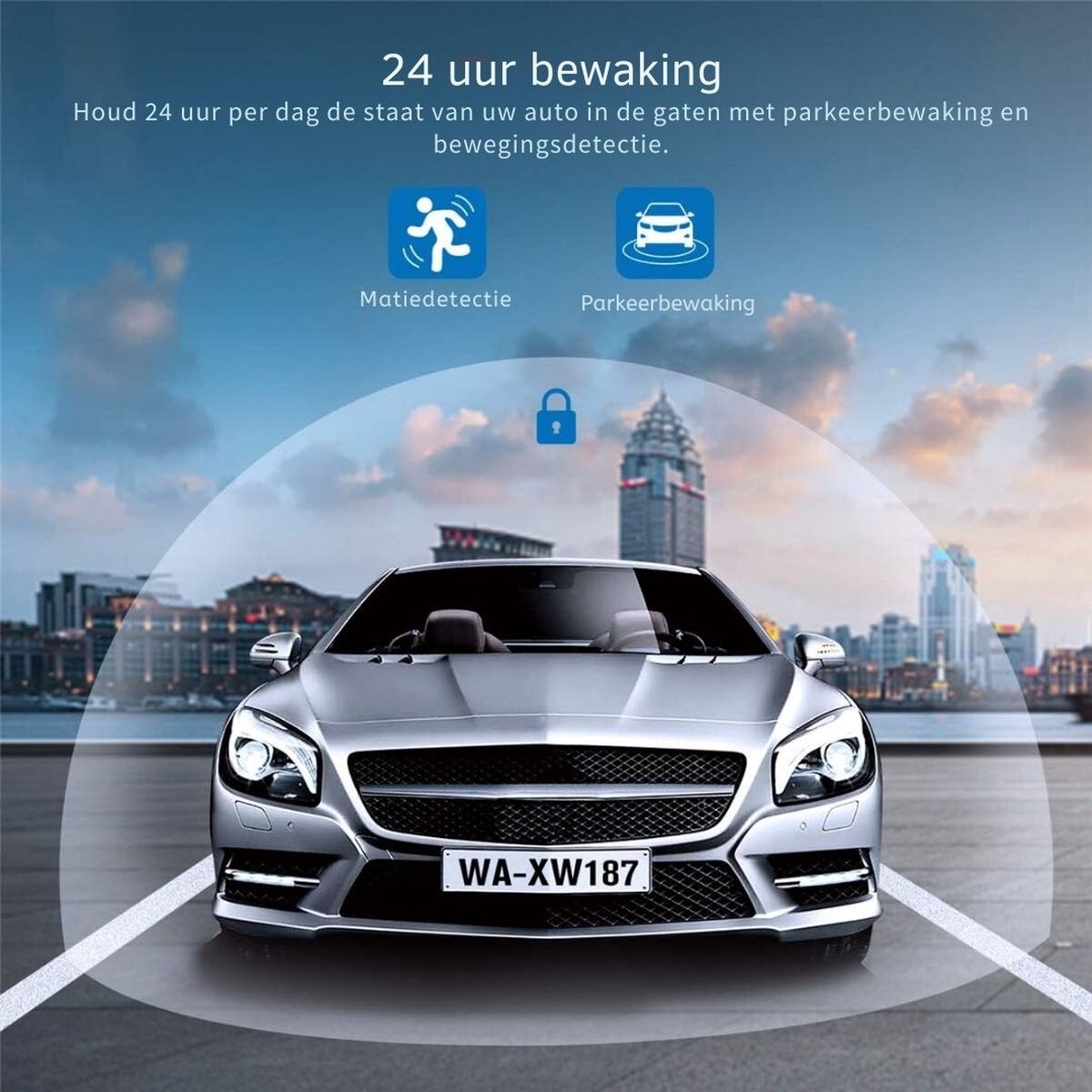 Dual Dashcam - Dashcam Voor Auto 1080p Full HD - Voor- en Achteruitrijcamera Met 3-inch Lcd-Display – Autocamera Met Bewegingsdetectie - Nachtzicht - Versnellingssensor
