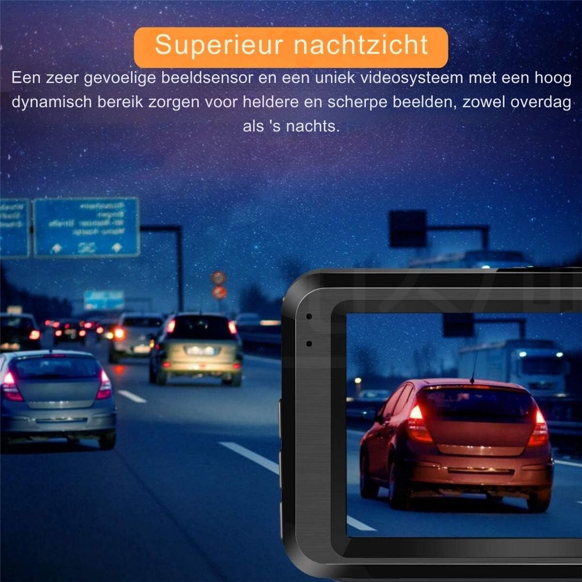 Dual Dashcam - Dashcam voor auto 1080p Full HD - Voor- en achtercamera incl. 32GB SD-kaart – Autocamera - Met loopopname en G-sensor – LCD-scherm