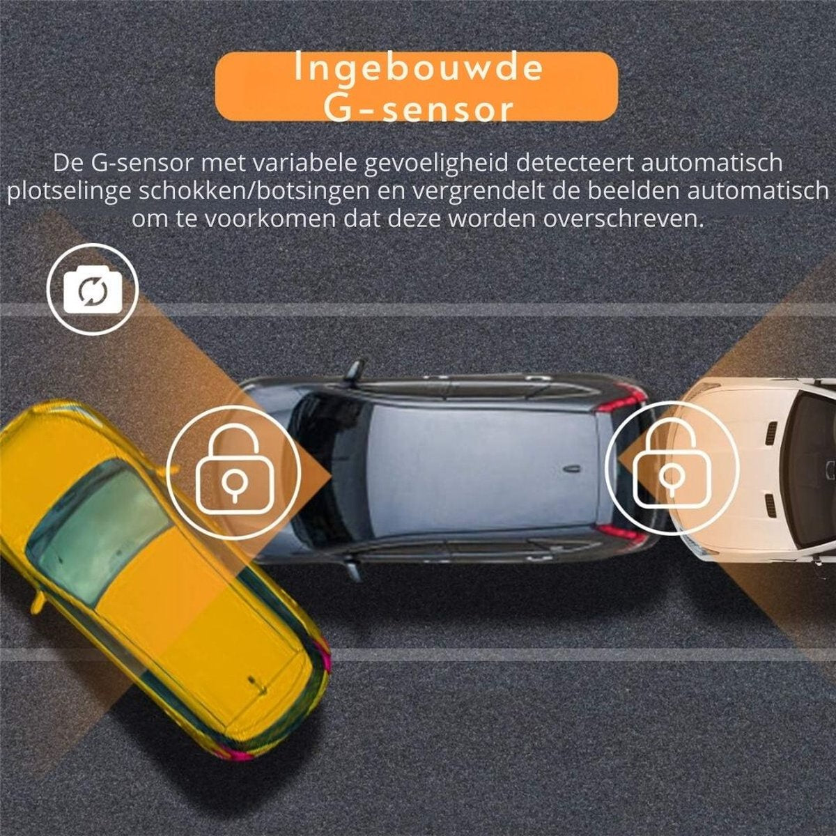 Dual Dashcam - Dashcam voor auto 1080p Full HD - Voor- en achtercamera incl. 32GB SD-kaart – Autocamera - Met loopopname en G-sensor – LCD-scherm