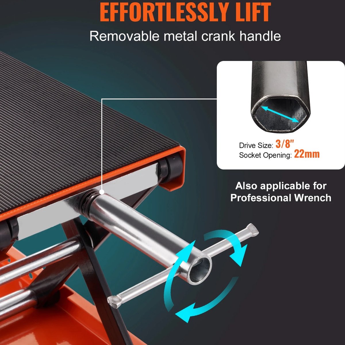 Motorlift - Heftafel - Motorheftafel - Met breed dek - Maximaal 500 kg