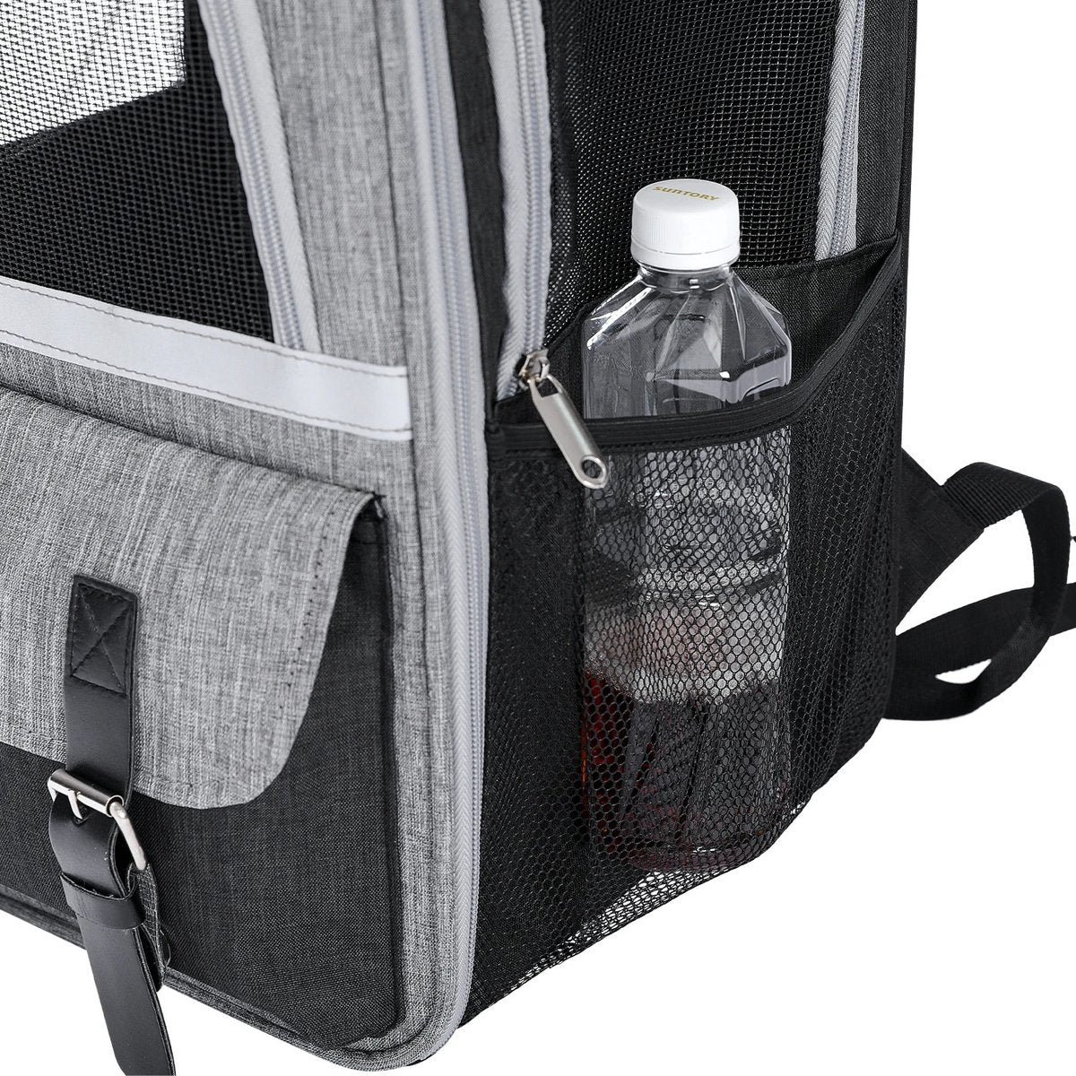 Luxury Dog Bag (L) - Travel bag - backpack for dogs and cats - 40x30x23.5cm - pet cat transport - cat bag - dog carrier bag - transport take along holiday - dog carrier travel bag - carrier - Grey