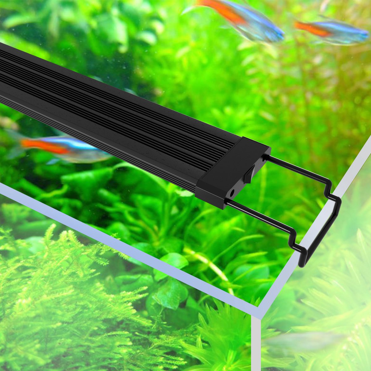 45W LED aquariumverlichting met timer voor zoutwateraquaria RGB decoratie waterdicht, 120-150CM, Incl. Afstandsbediening
