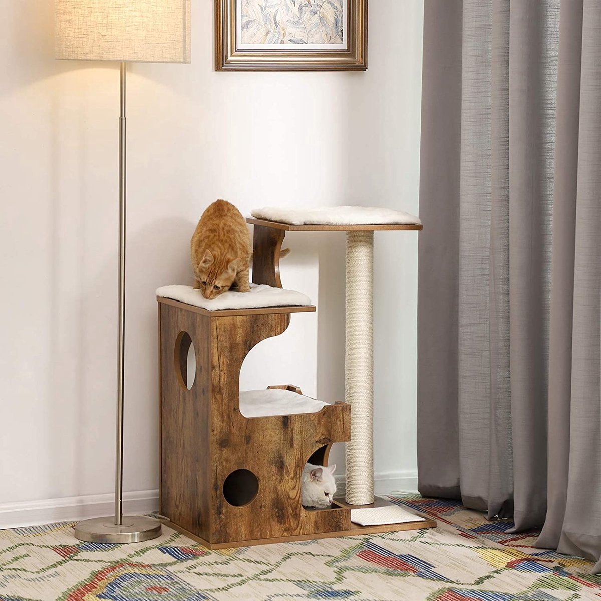 Luxe Krabpaal - Hout - Bruin - 88cm