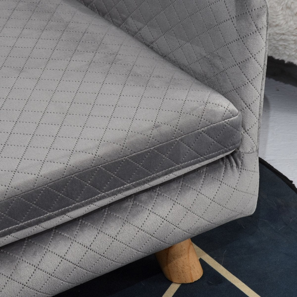 Hondenbed - Hondensofa - Hondenkussen - Hondenmand - Grijs - 64 x 45 x 36 cm