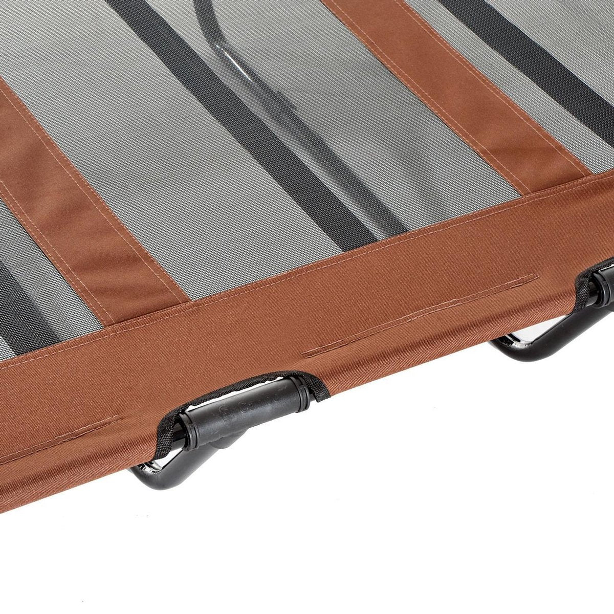 Hondenbed - Hondenstretcher - Verhoogd hondenbed - Draagbaar - XXL - 122x92x23cm - Koffiebruin + Zwart
