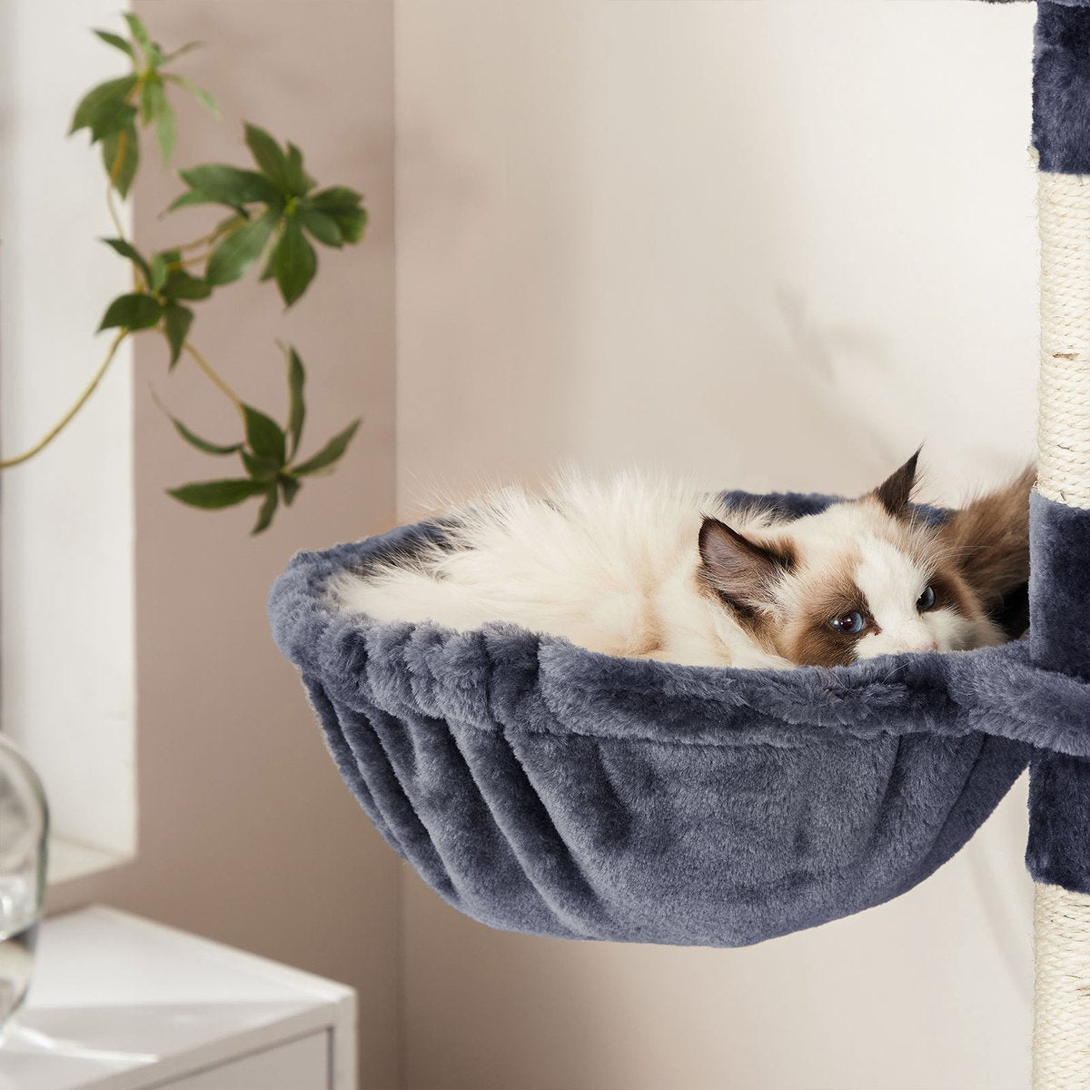 Scratching Post Tall XL Cat Tree Smoke Grey, 206cm